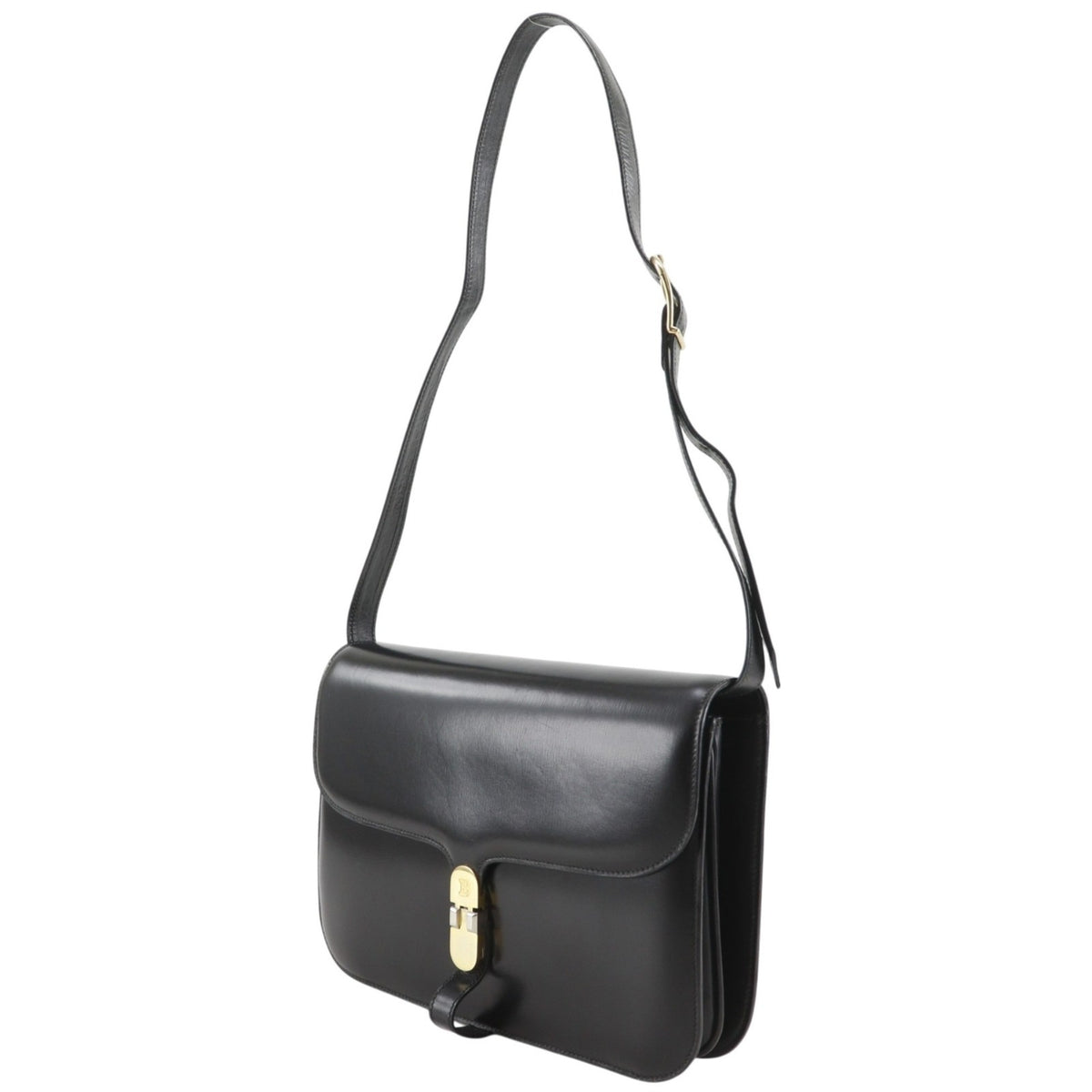 Bally Black Leather Shoulder Bag (Pre-Owned)