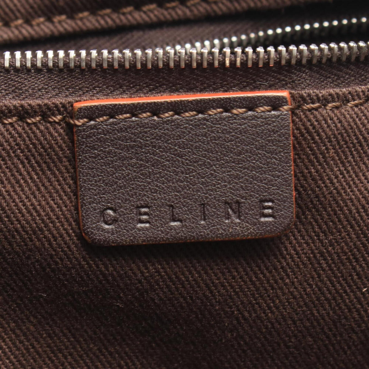 Celine Beige Brown Canvas Leather Handbag Tote Bag (Pre-Owned)