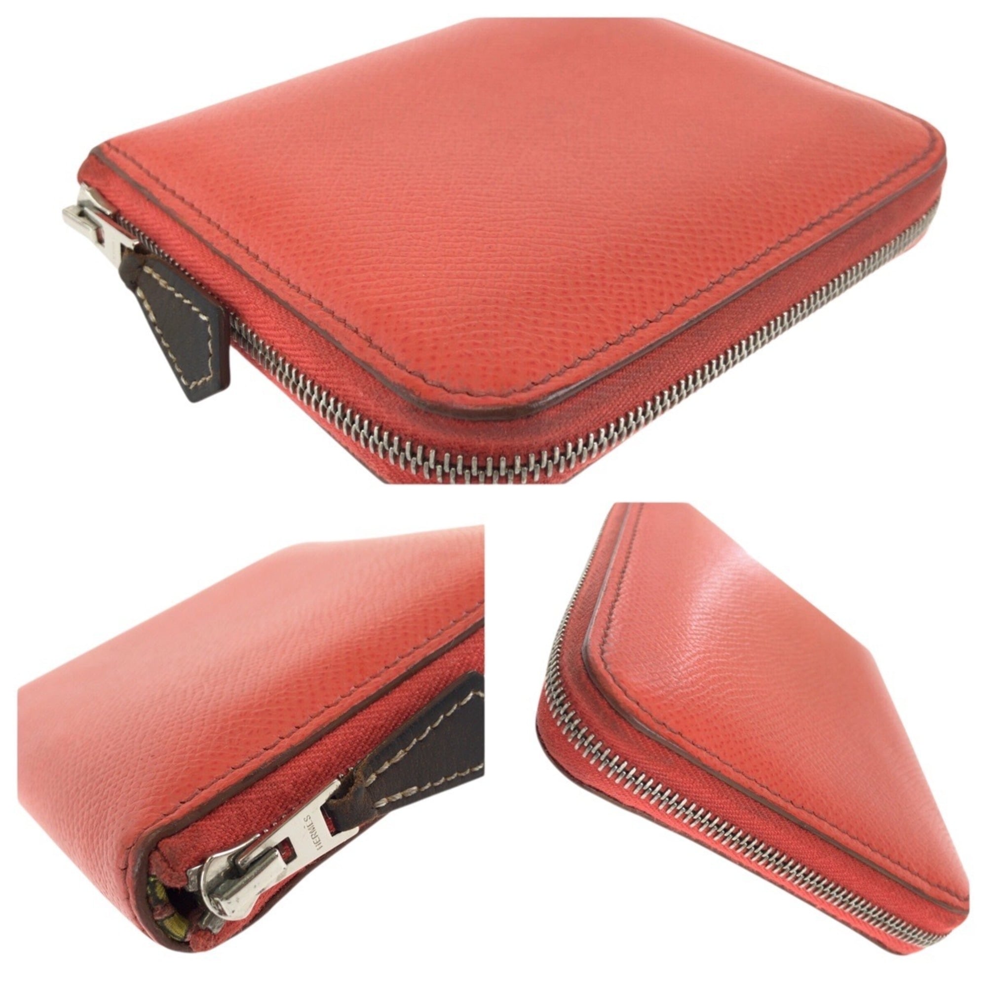 Hermes Orange Rose Jaipur Epsom Leather Coin Purse/Coin Case (Pre-Owned)