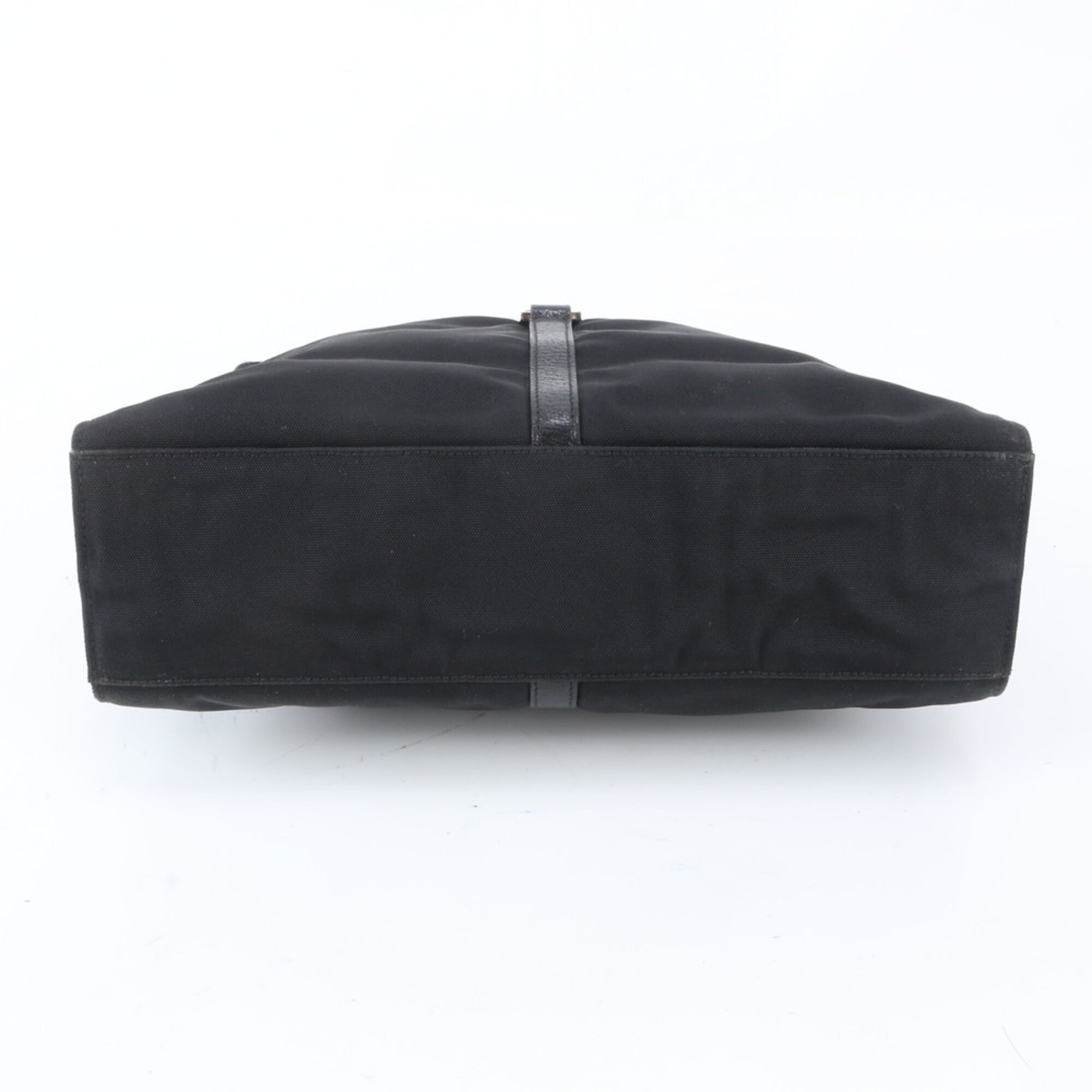 Gucci Black Leather Nylon Handbag Shoulder Bag (Pre-Owned)