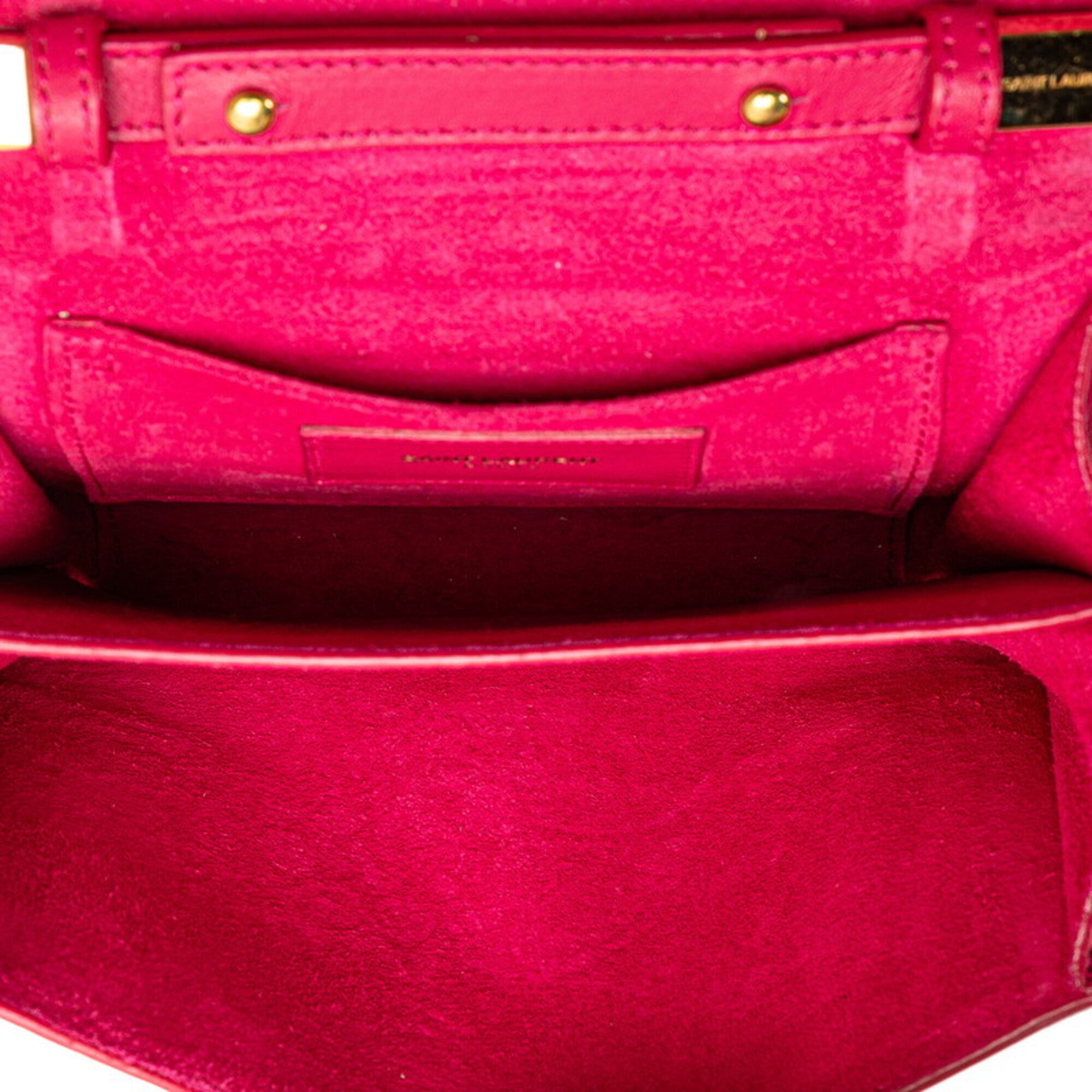 Saint Laurent Gold Pink Leather Shoulder Bag (Pre-Owned)