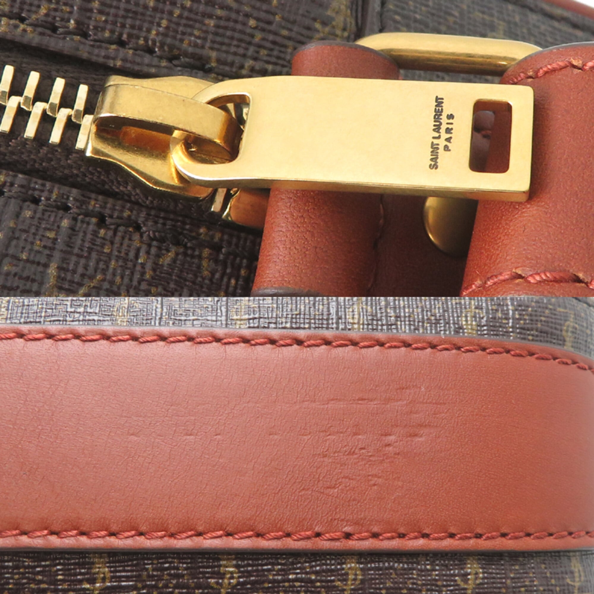 Saint Laurent Brown Pvc Leather Shoulder Bag (Pre-Owned)