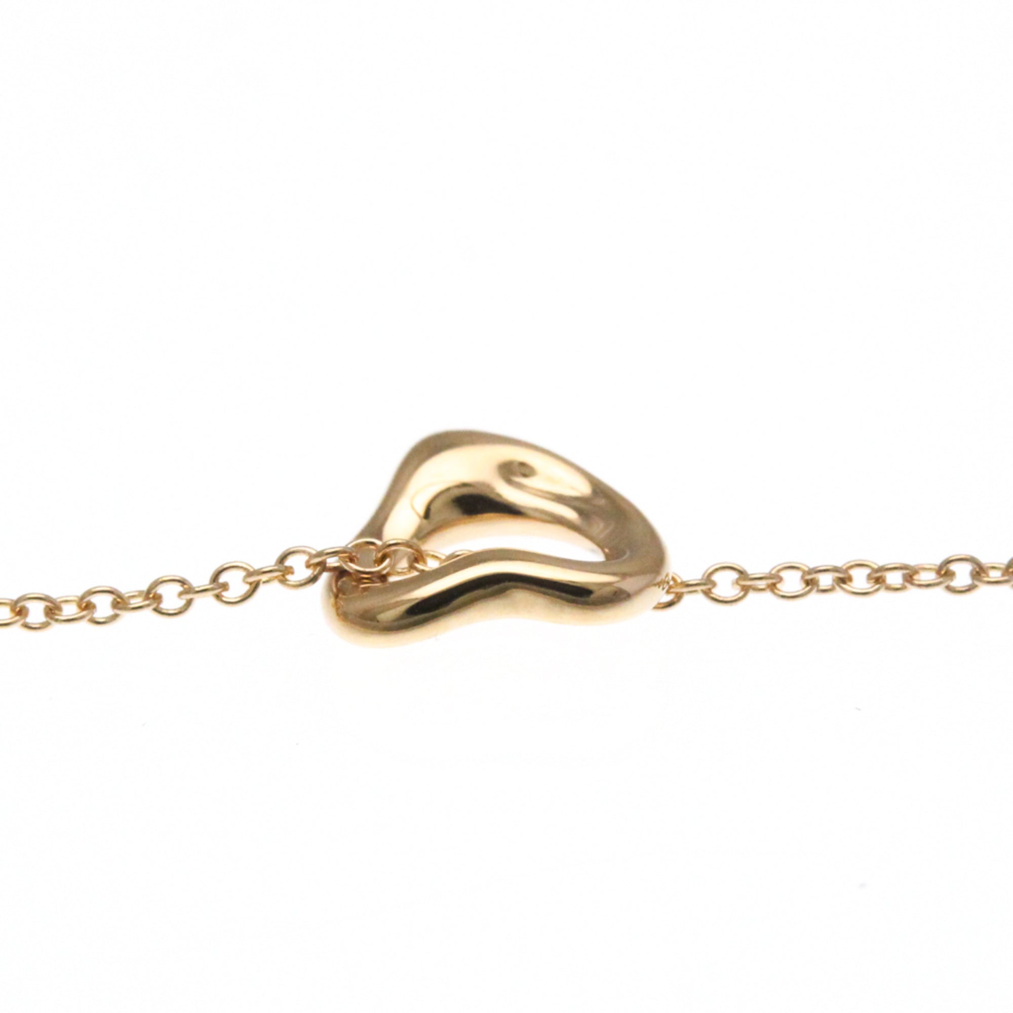 Tiffany & Co. Elsa Peretti Open Heart Pendant Necklace 18K Rose Gold Gold Pink_Gold Necklace Jewelry (Pre-Owned)