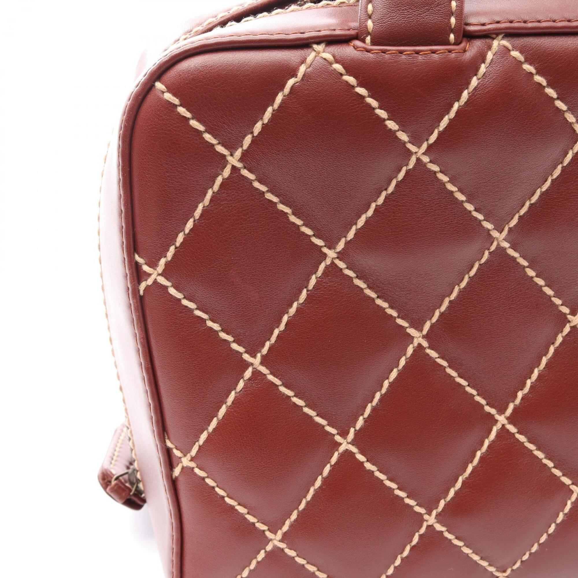 Chanel Brown Leather Handbag (Pre-Owned)