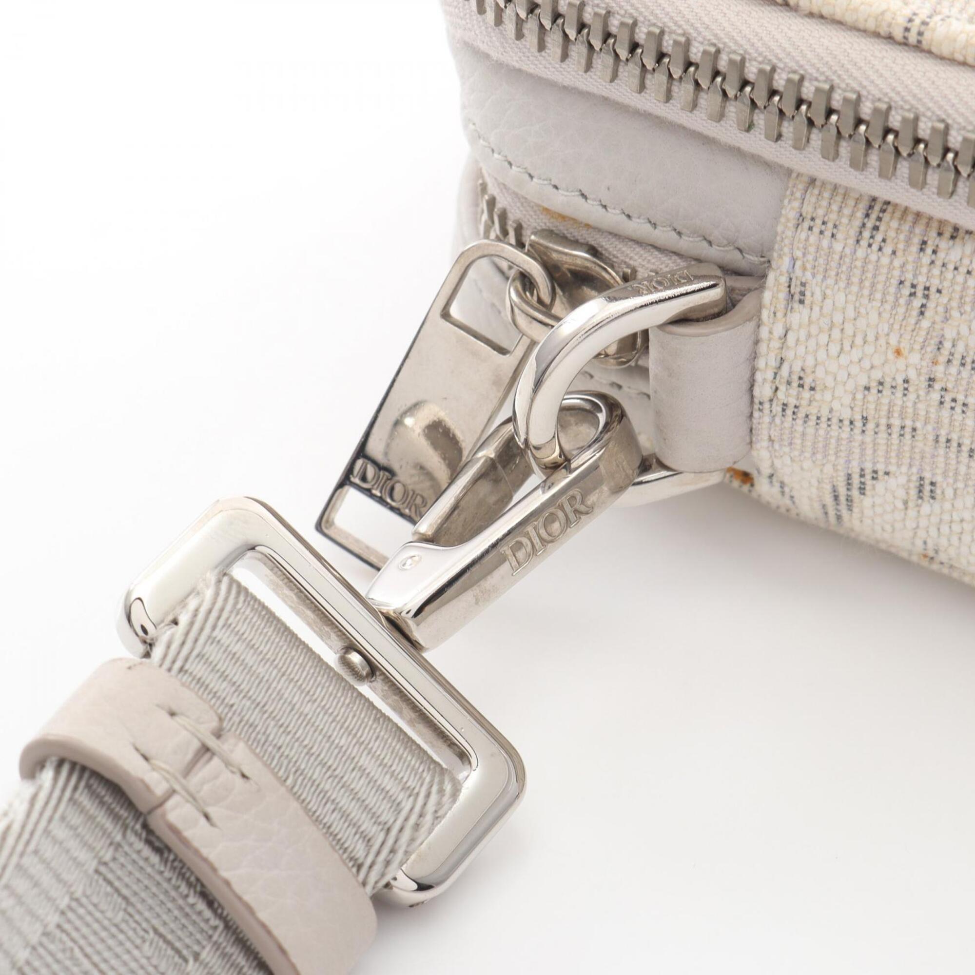 Christian Dior Ivory Canvas Handbag Shoulder Bag (Pre-Owned)