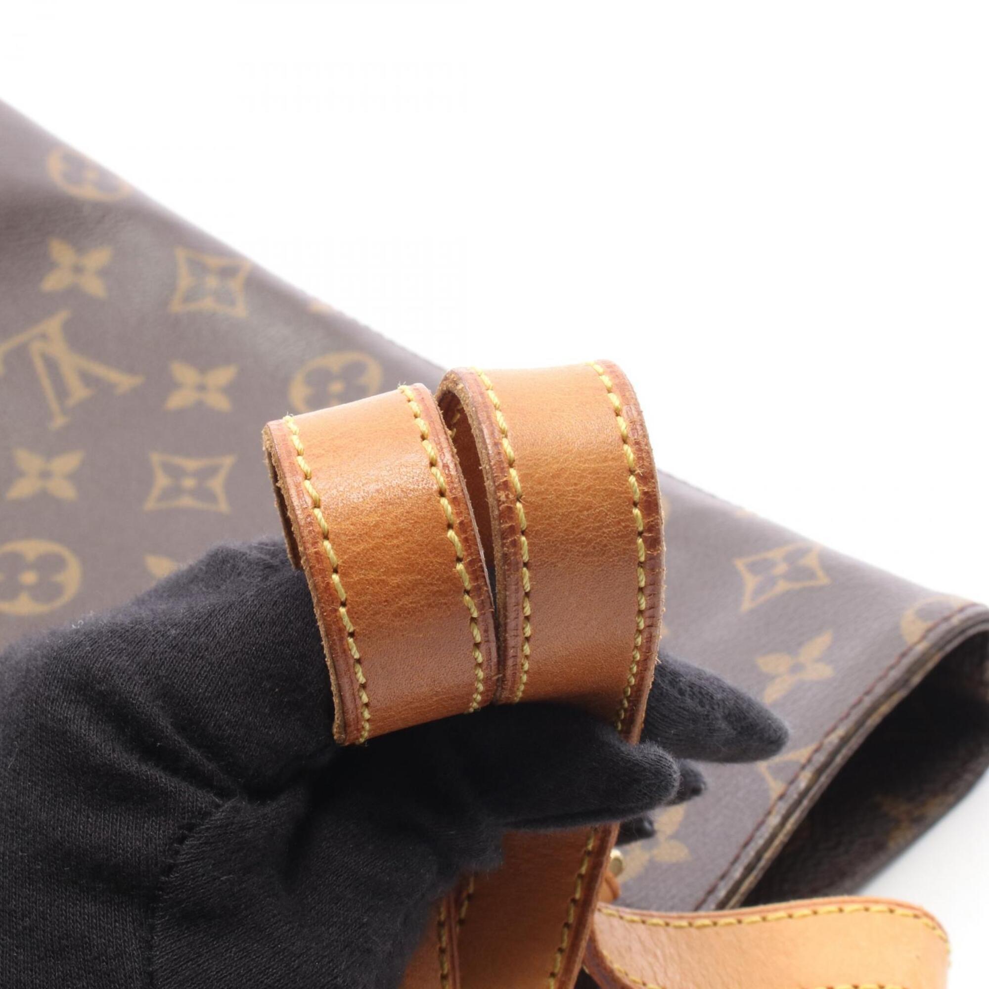 Louis Vuitton Brown Monogram Coated Canvas Leather Handbag Tote Bag (Pre-Owned)