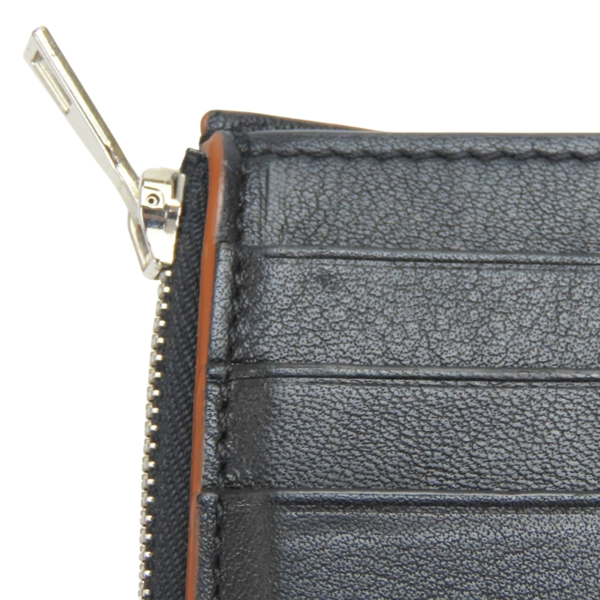 Loewe Black Brown Leather Wallet (Tri-Fold) (Pre-Owned)