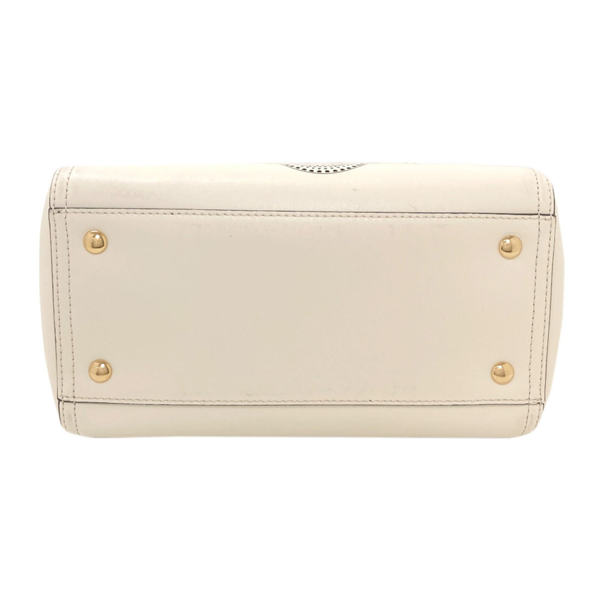 Salvatore Ferragamo White Leather Handbag (Pre-Owned)