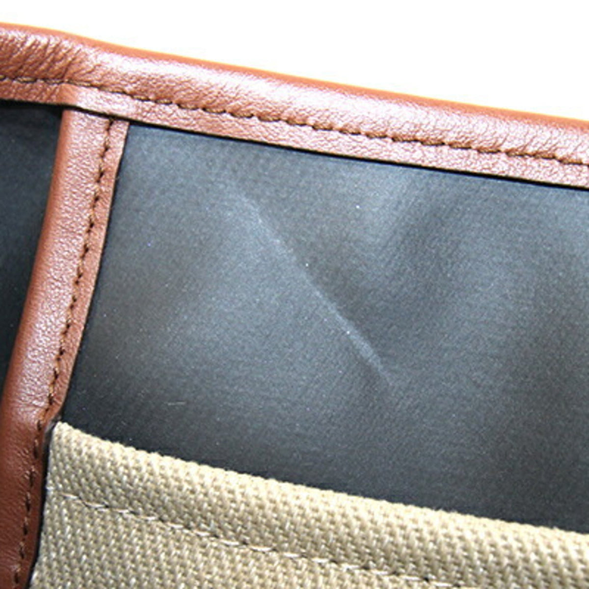 Bally Beige Brown Sand Canvas Leather Handbag (Pre-Owned)