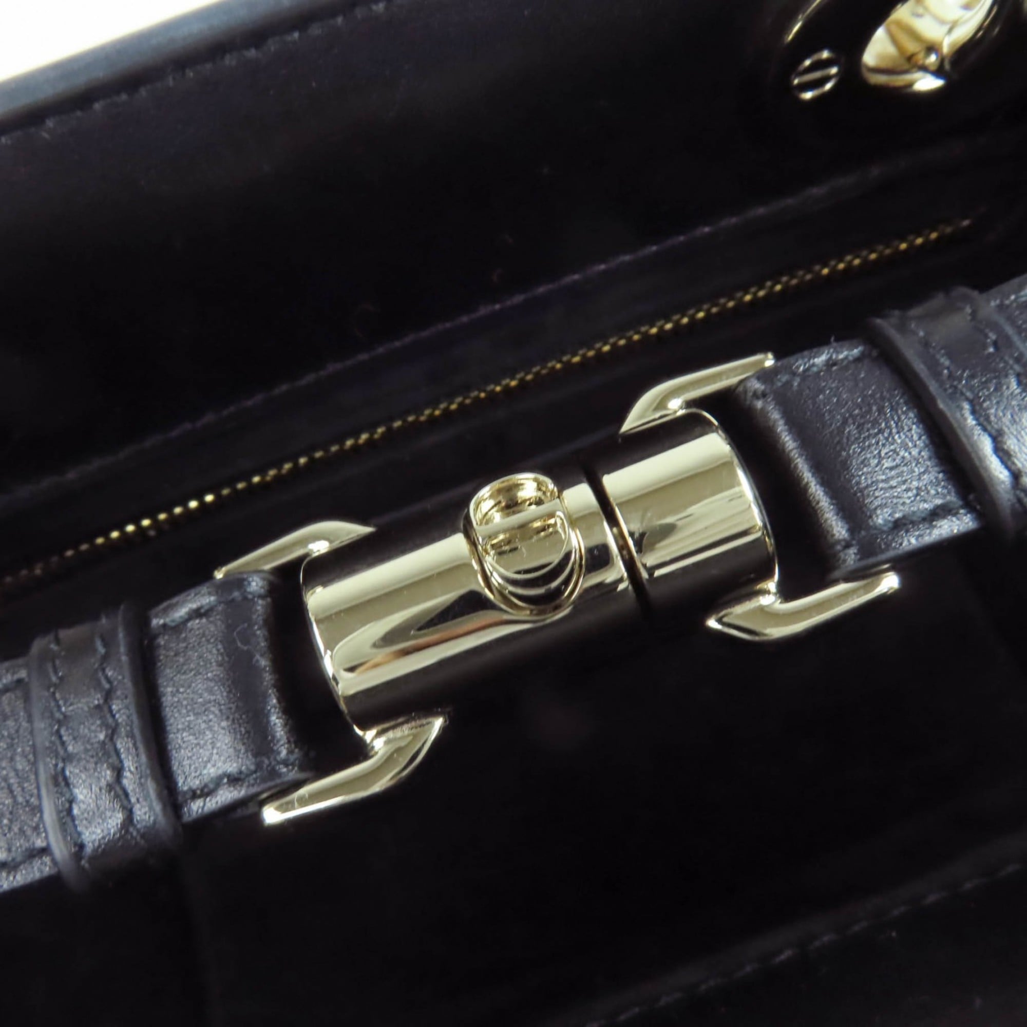 Christian Dior Black Leather Handbag Shoulder Bag (Pre-Owned)