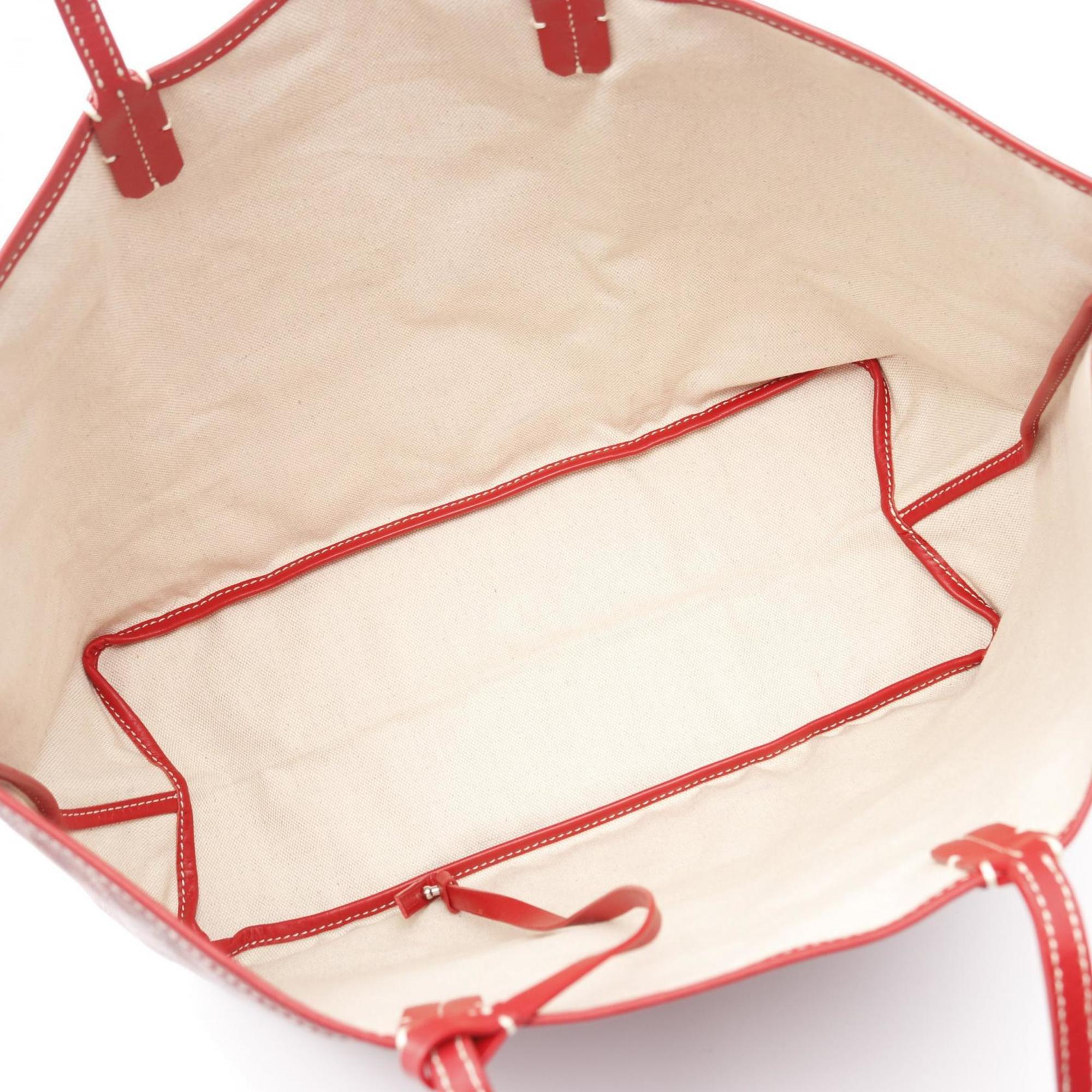 Goyard Multi-Color Red Color Coated Canvas Pvc Leather Tote Bag (Pre-Owned)