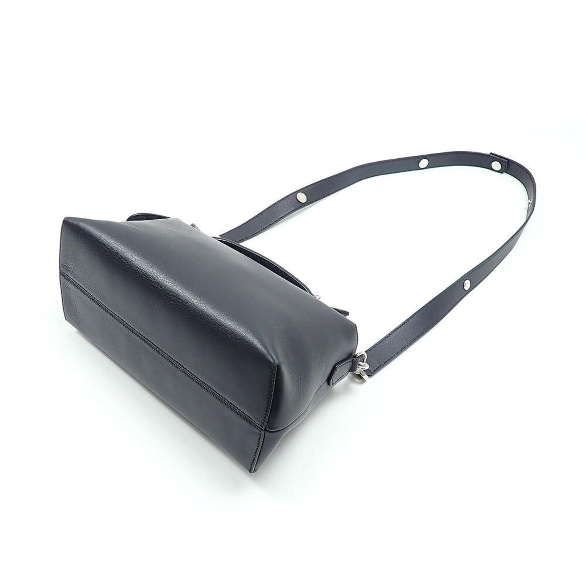 Fendi By The Way Black Leather Handbag (Pre-Owned)
