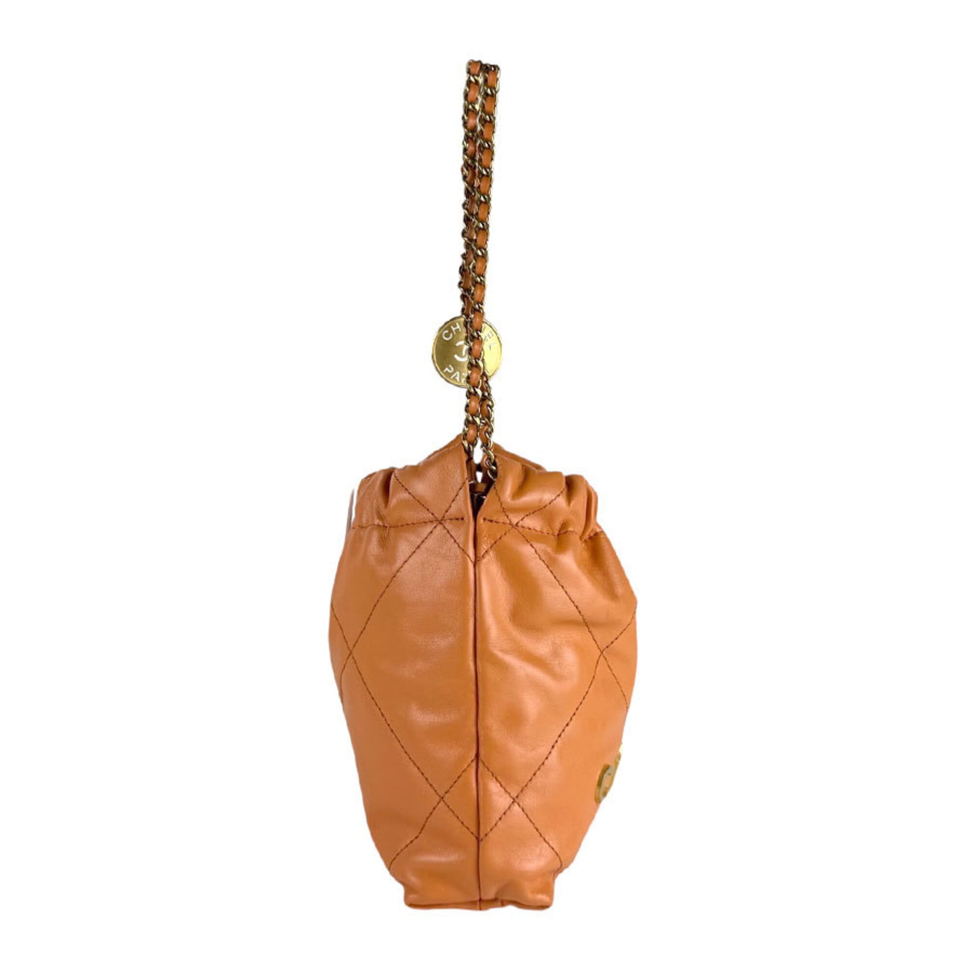 Chanel Orange Leather Shoulder Bag (Pre-Owned)