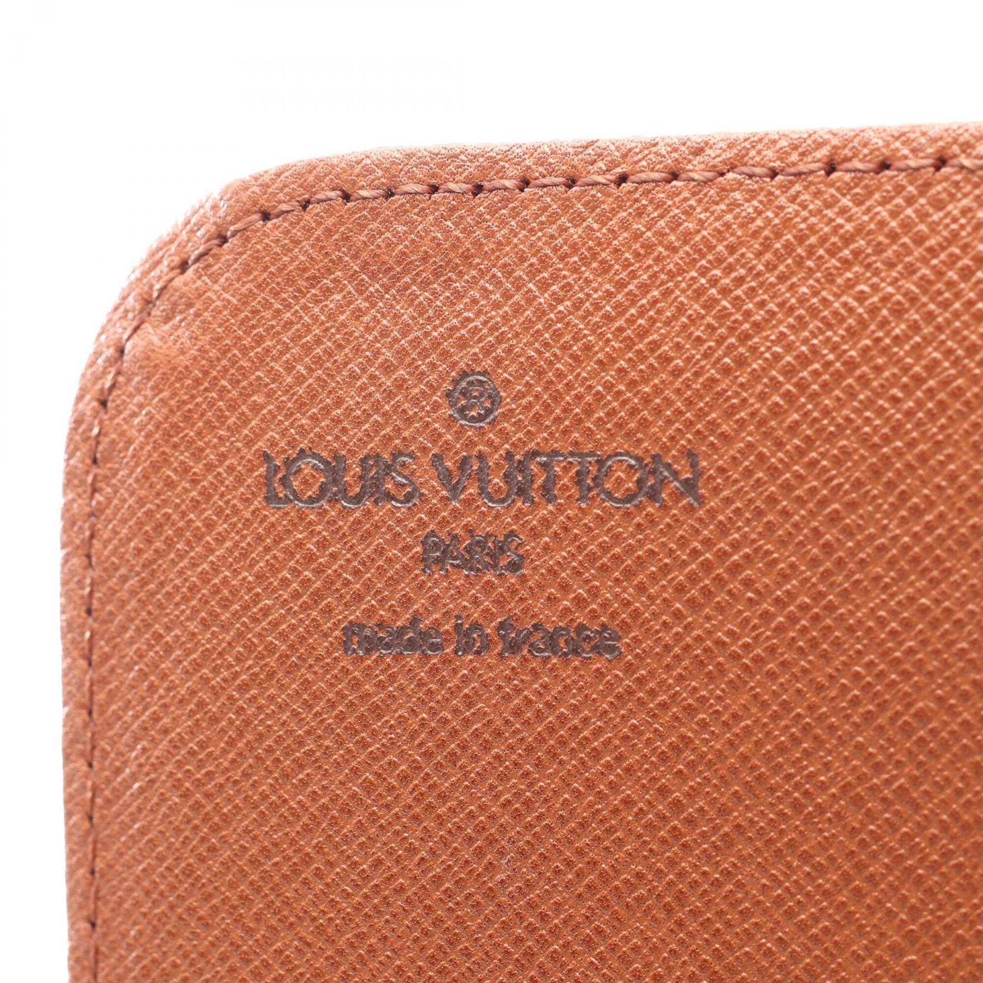 Louis Vuitton Brown Coated Canvas Leather Handbag Shoulder Bag (Pre-Owned)