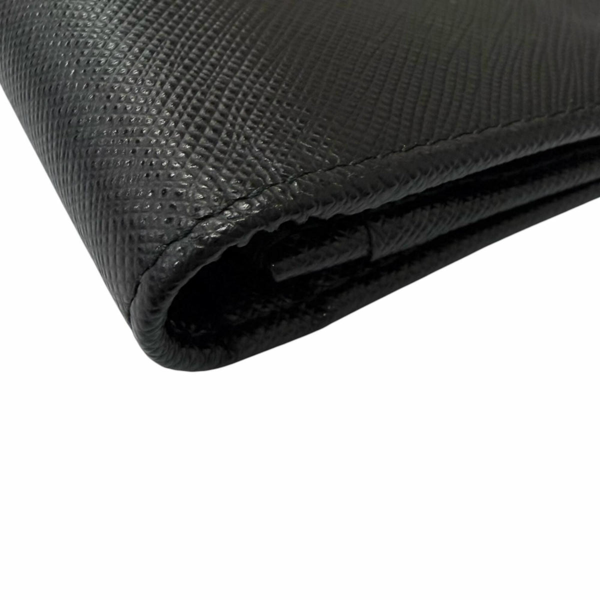Prada Black Leather Long Wallet (Bi-Fold) (Pre-Owned)