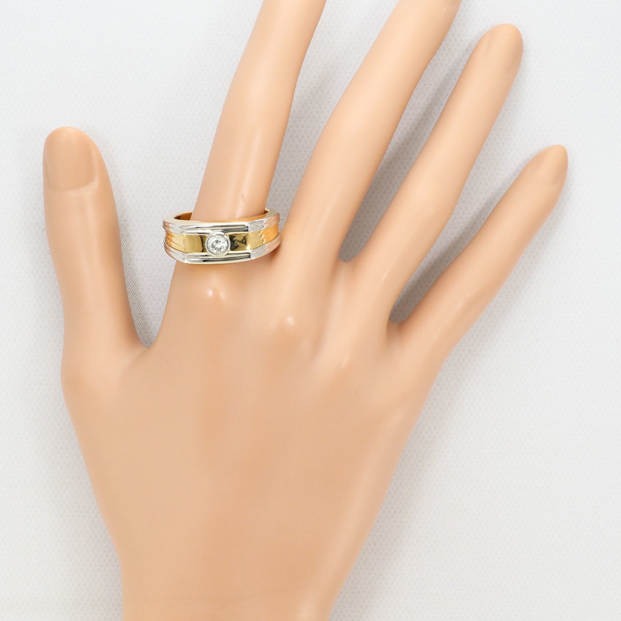 Unbranded White Yellow White Gold Yellow Gold (20K) Band Ring (Pre-Owned)