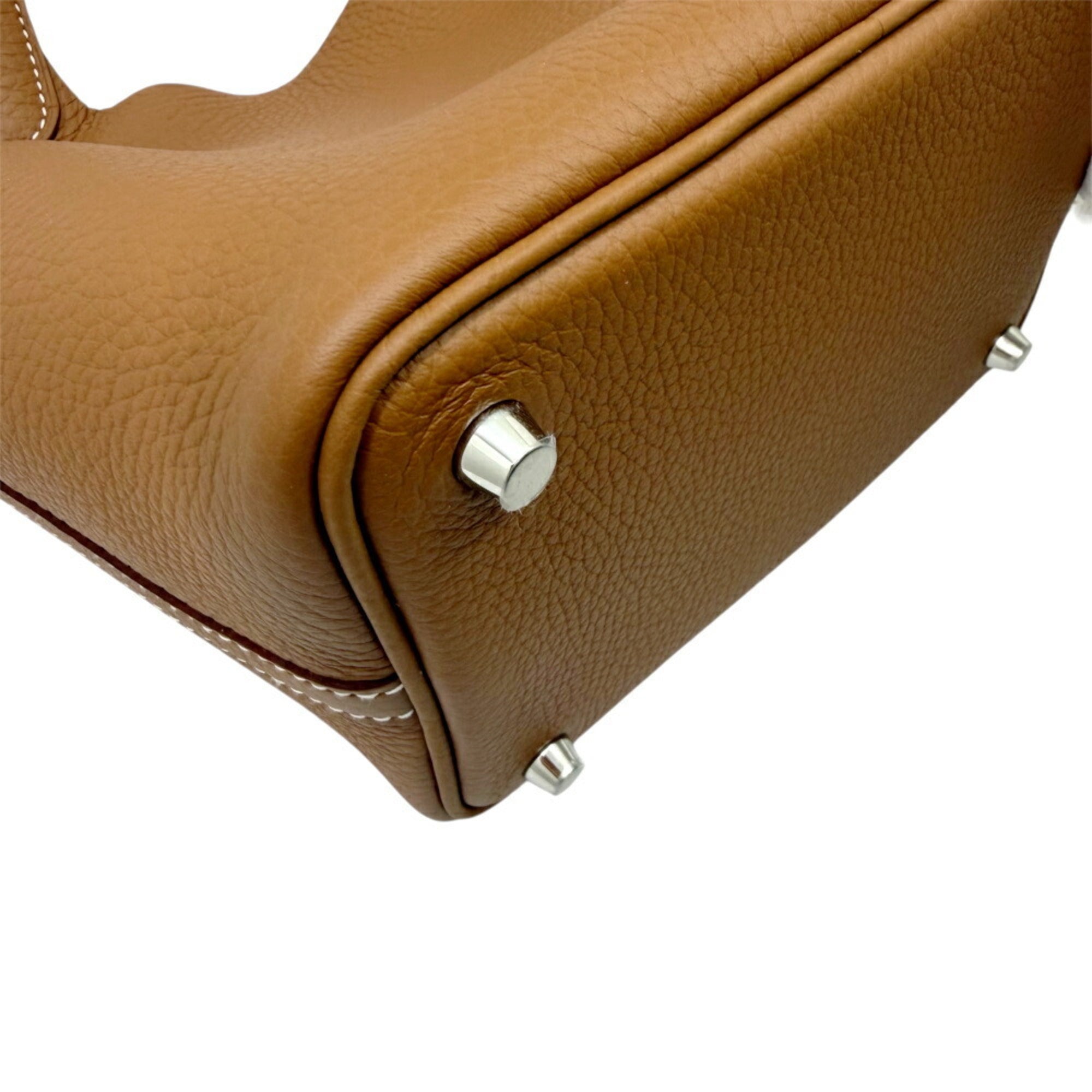 Hermes Gold Rose Sakura Taurillon Clemence Leather Handbag (Pre-Owned)