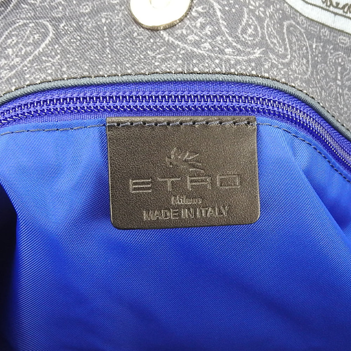 Etro Blue Cotton Tote Bag (Pre-Owned)