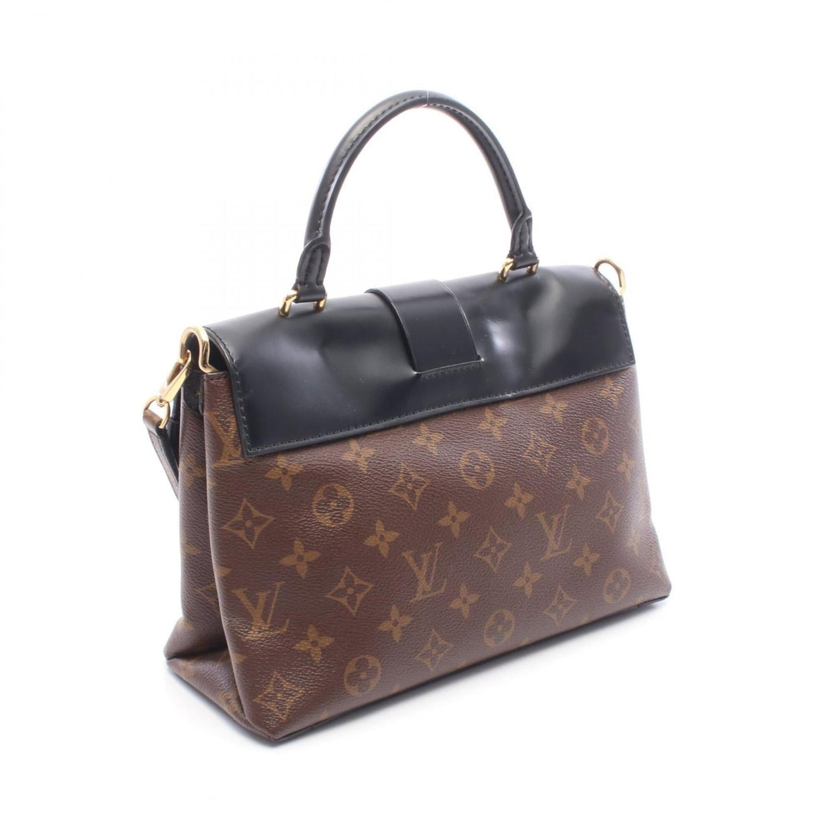 Louis Vuitton Black Brown Noir Coated Canvas Leather Handbag (Pre-Owned)