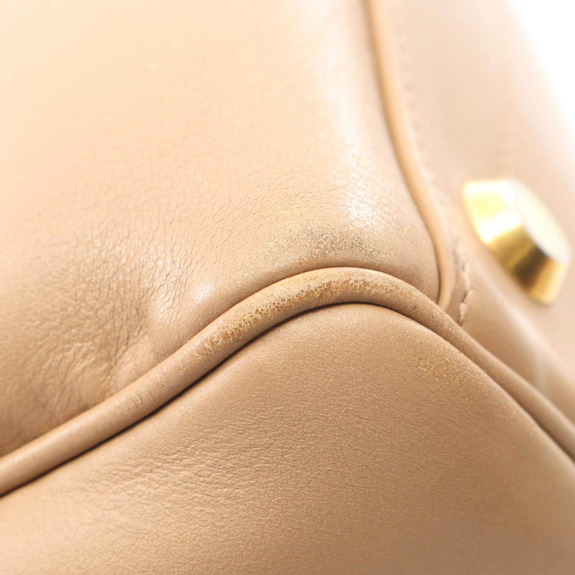 Balenciaga Beige Leather Handbag Tote Bag (Pre-Owned)