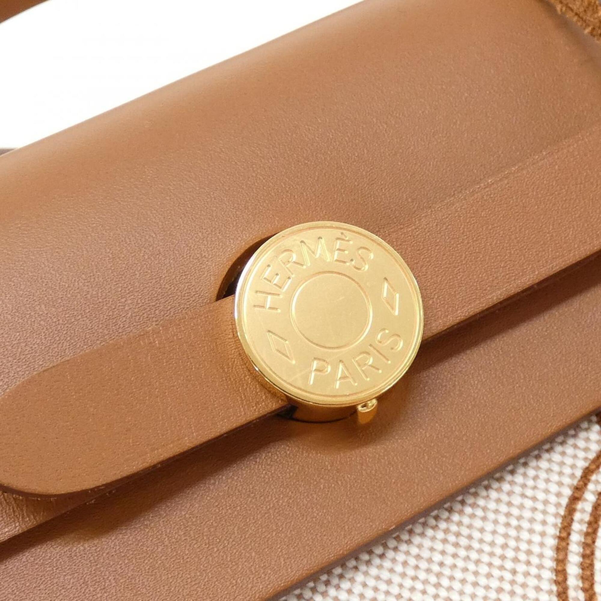 Hermes Beige Ecru Fauve Handbag Pouch (Pre-Owned)
