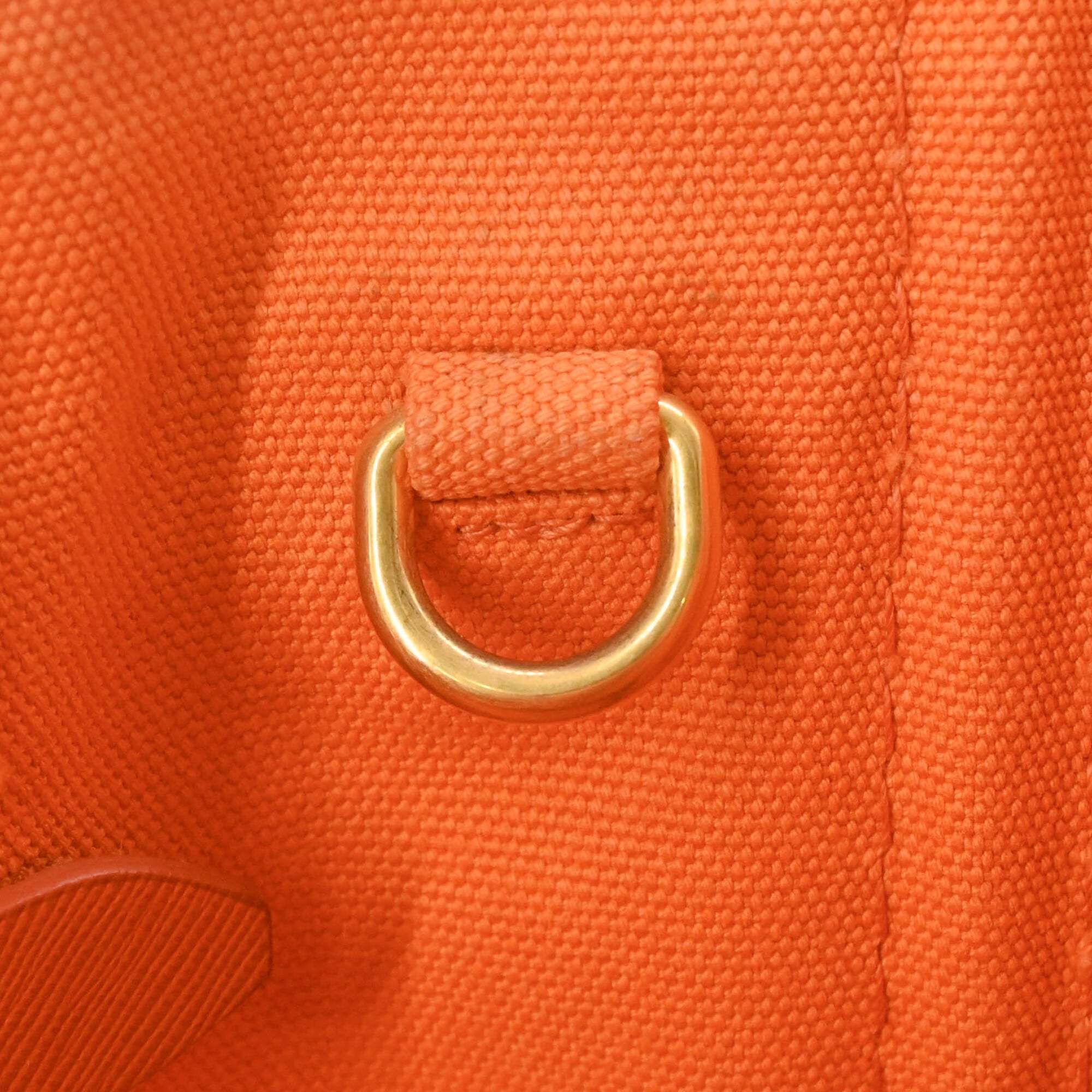Prada Orange Canvas Handbag Shoulder Bag Tote Bag (Pre-Owned)