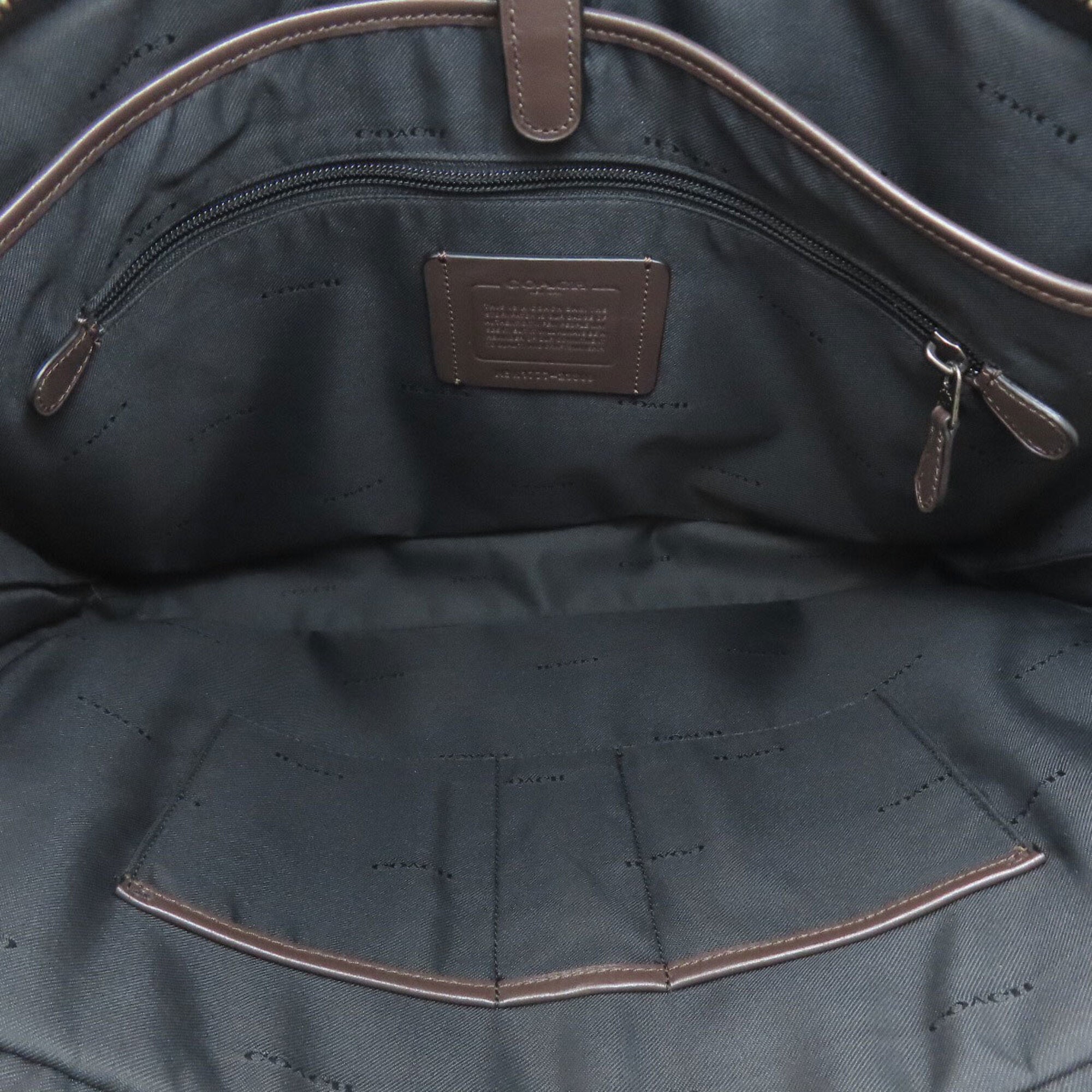 Coach Black Blue Nylon Briefcase (Pre-Owned)