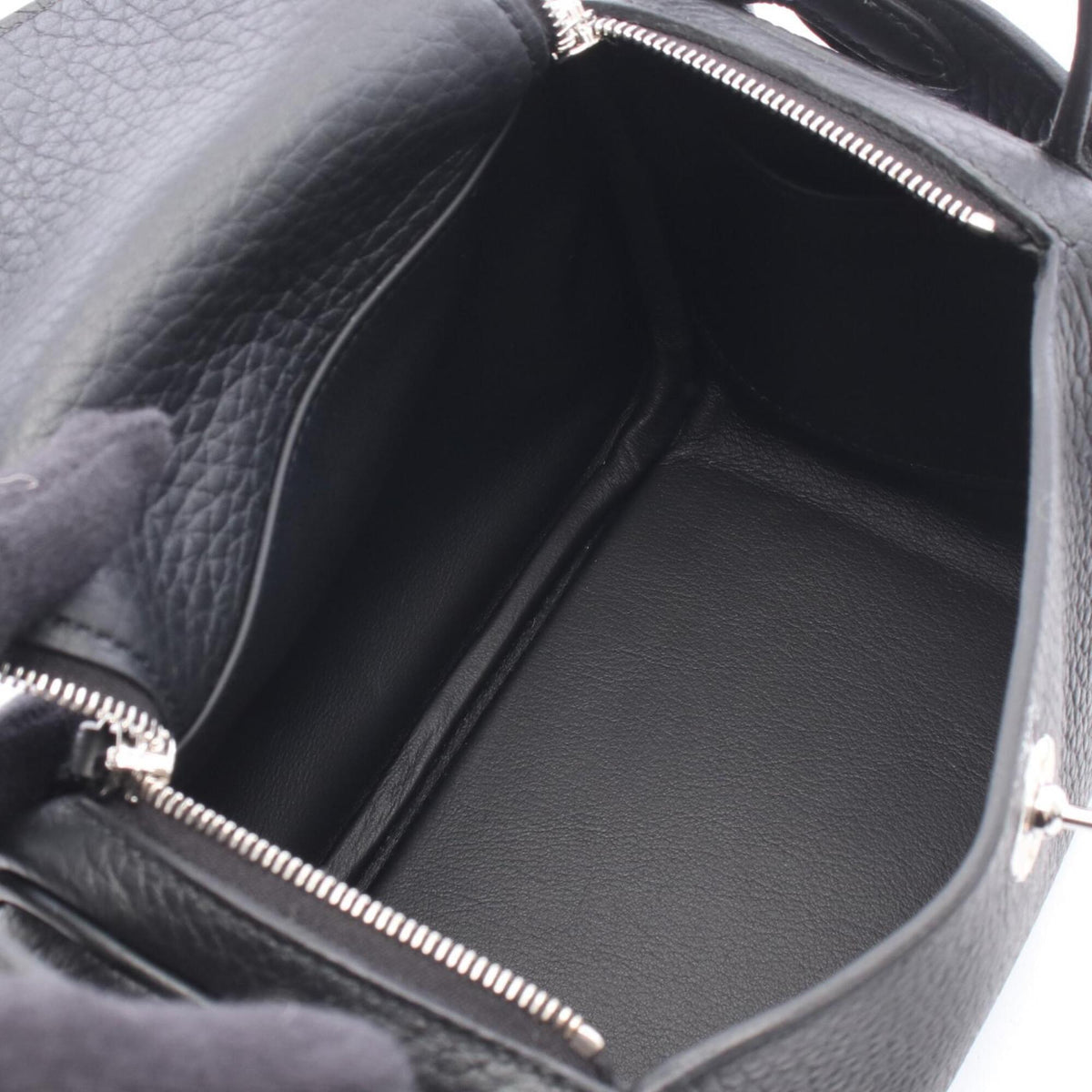 Hermes Black Taurillon Clemence Leather Handbag Shoulder Bag (Pre-Owned)
