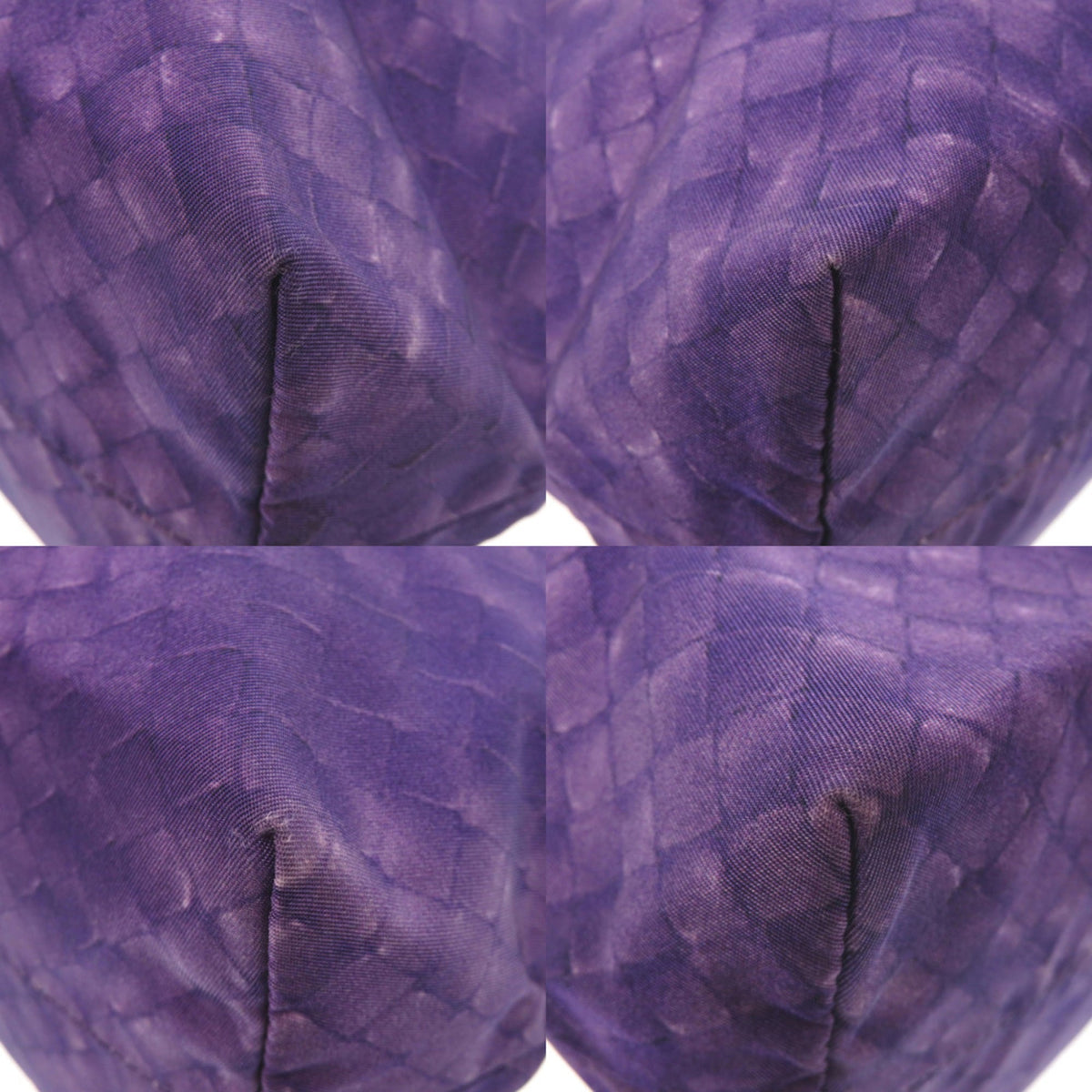Bottega Veneta Purple Nylon Leather Tote Bag (Pre-Owned)