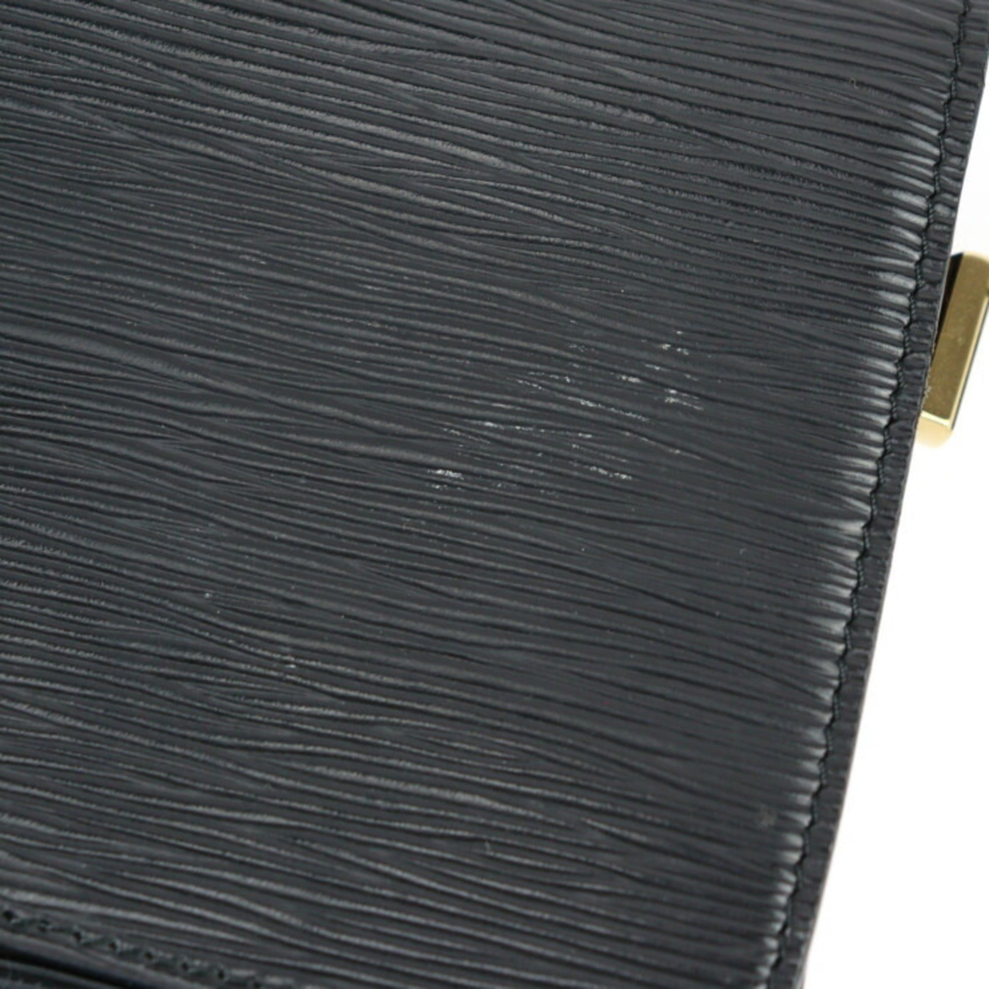 Louis Vuitton Black Epi Leather Handbag Shoulder Bag Tote Bag (Pre-Owned)