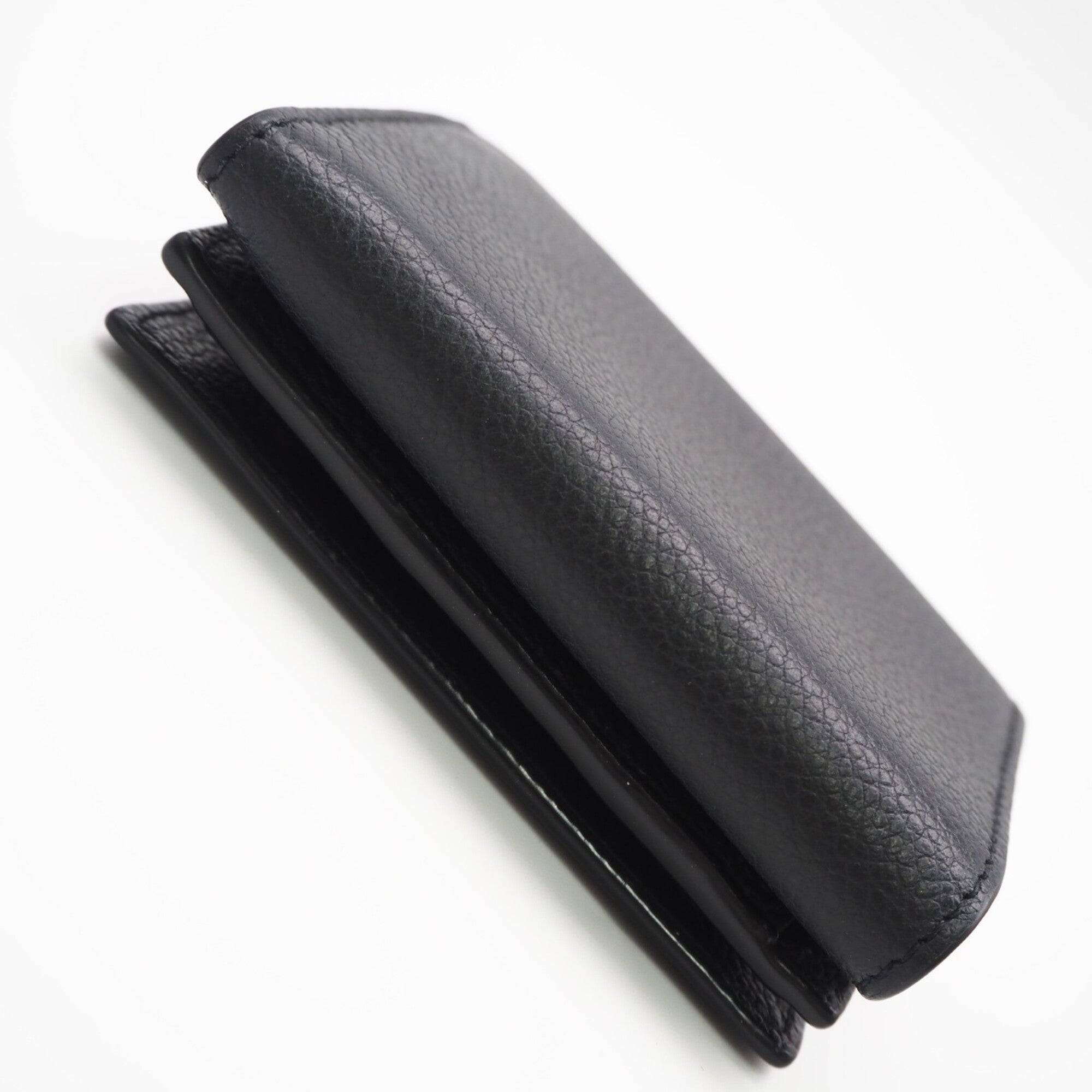 Yves Saint Laurent Black Leather Wallet (Tri-Fold) (Pre-Owned)
