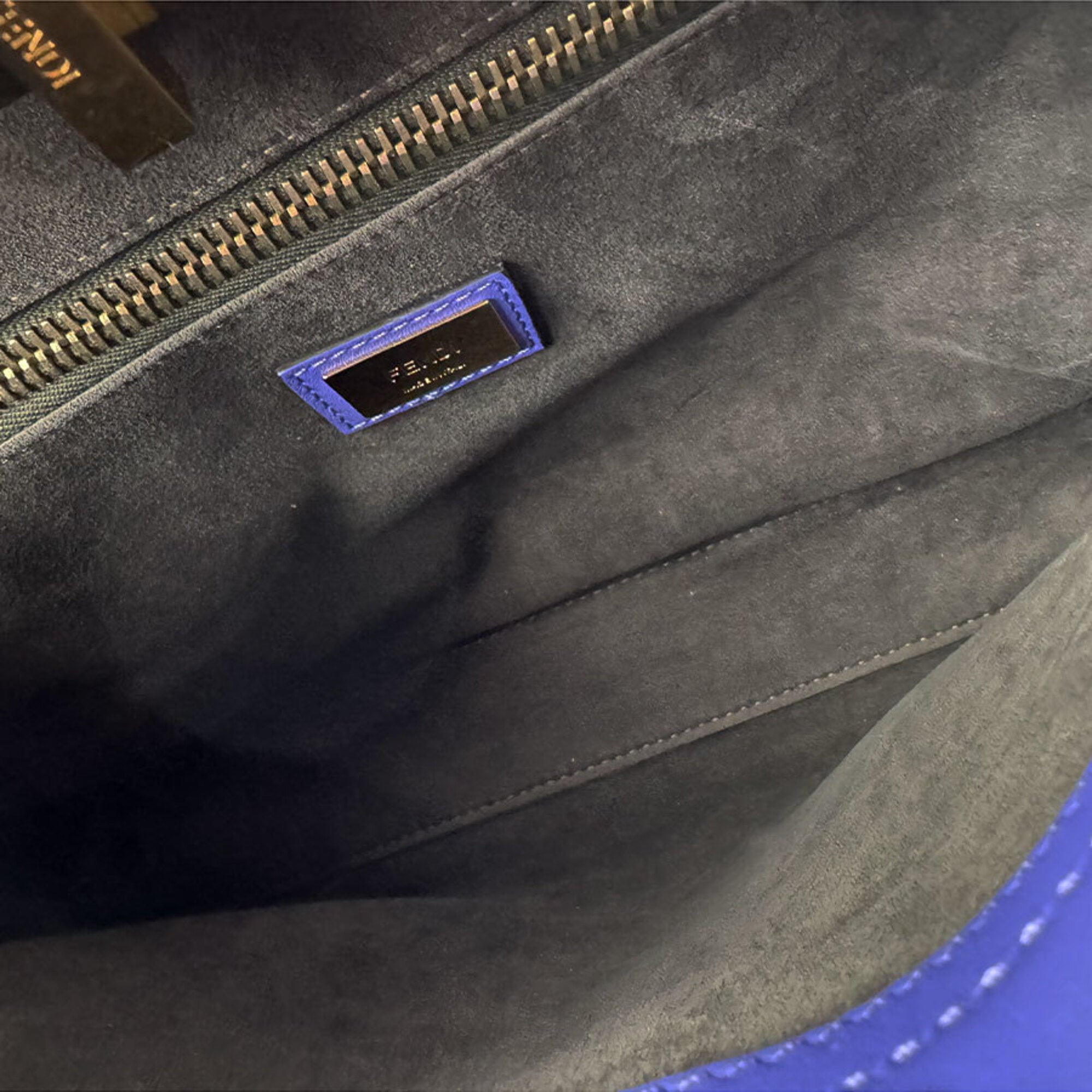 Fendi Purple Leather Handbag Shoulder Bag (Pre-Owned)