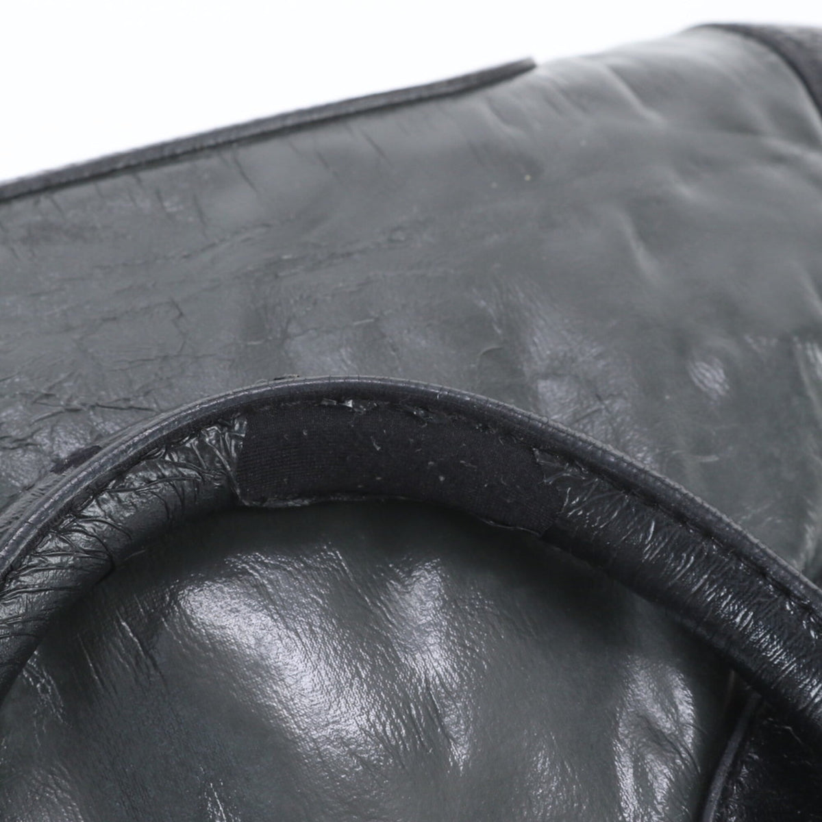 Miu Miu Black Leather Boston Bag Handbag Tote Bag (Pre-Owned)