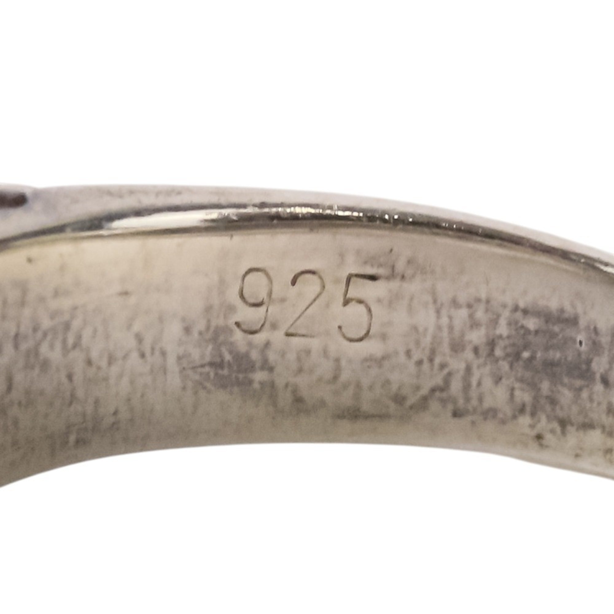 Hermes Silver Silver 925 Band Ring (Pre-Owned)