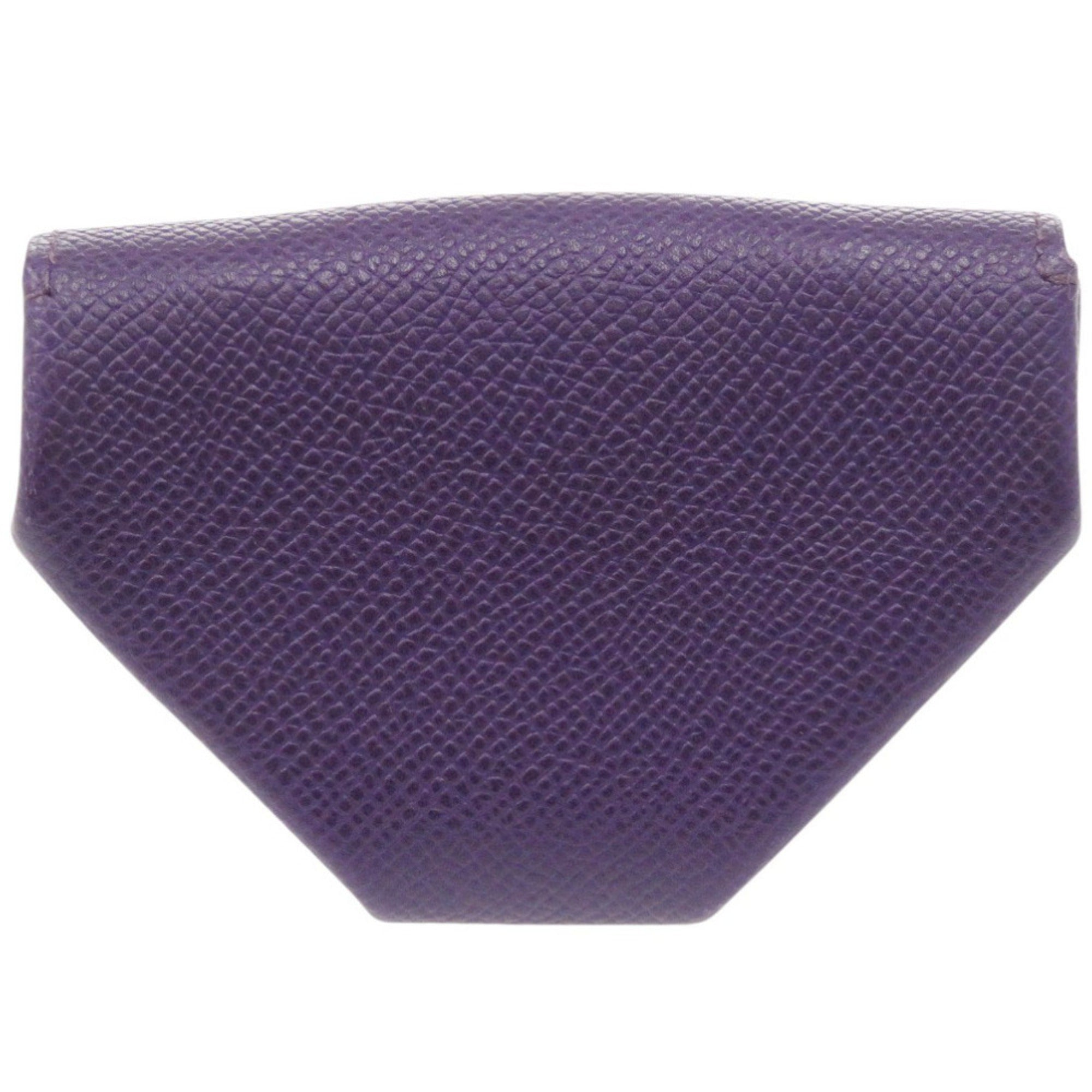Hermes Purple Epsom Leather Coin Purse/Coin Case (Pre-Owned)