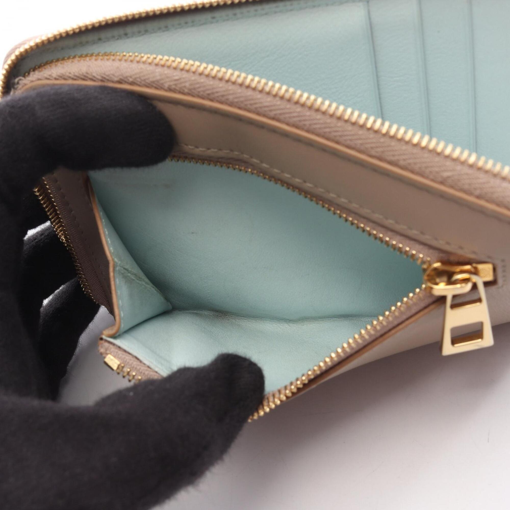 Loewe Beige Blue Leather Wallet (Bi-Fold) (Pre-Owned)