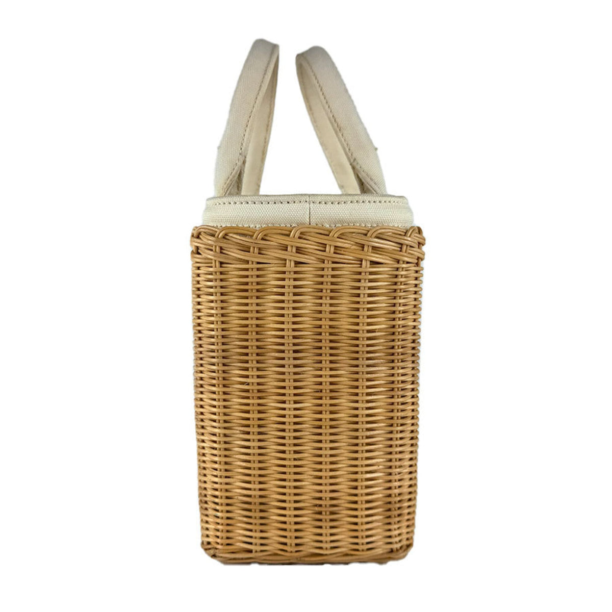 Prada Ivory Canvas Handbag Shoulder Bag (Pre-Owned)