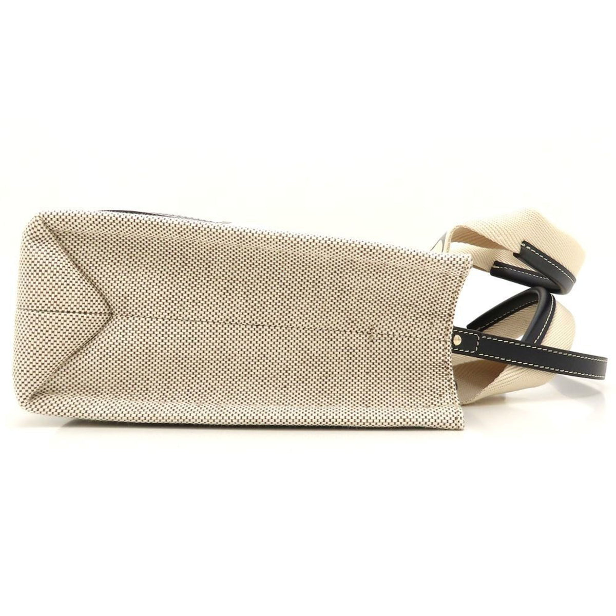 Chloé Blue White Linen Leather Handbag (Pre-Owned)