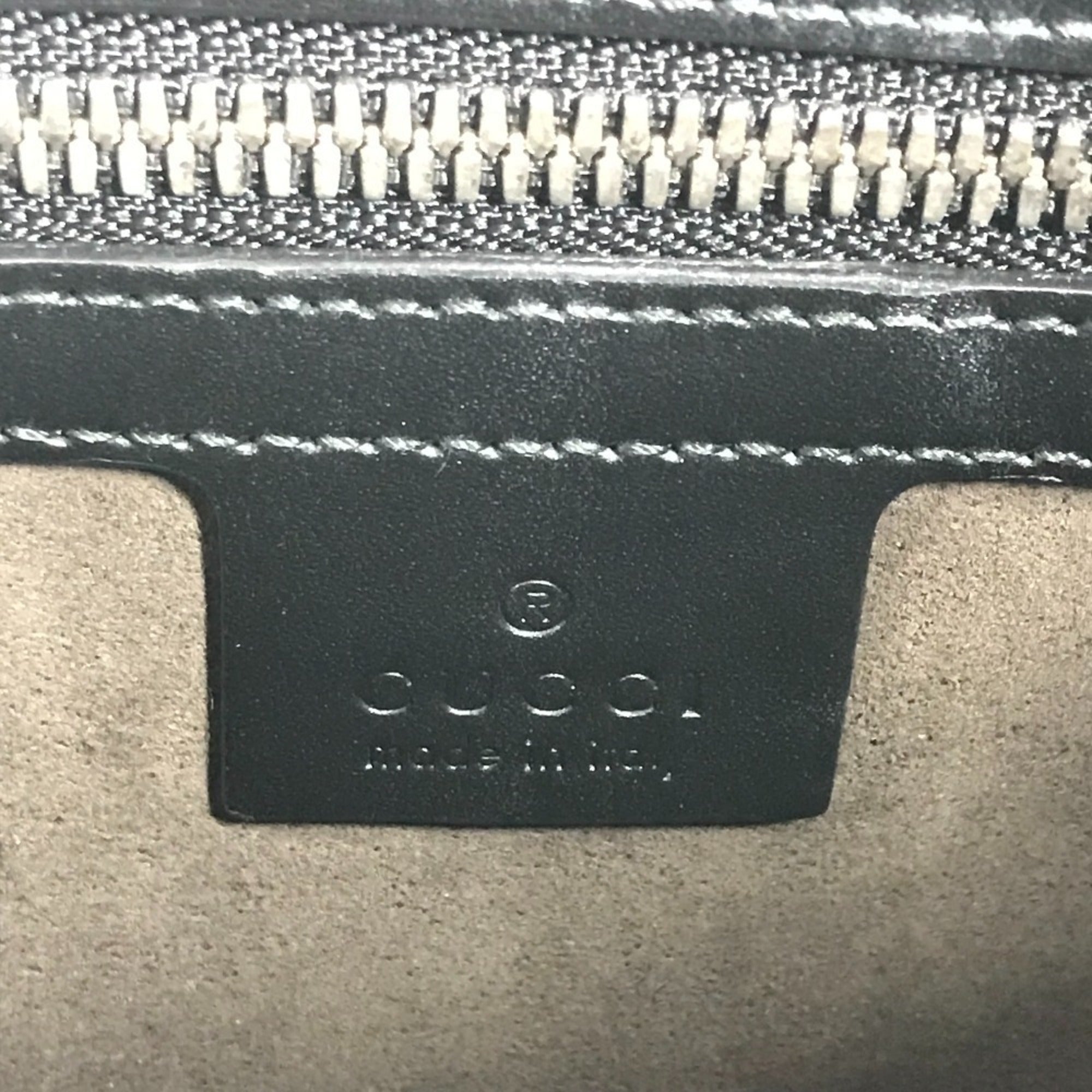 Gucci Black Leather Clutch Bag Shoulder Bag (Pre-Owned)