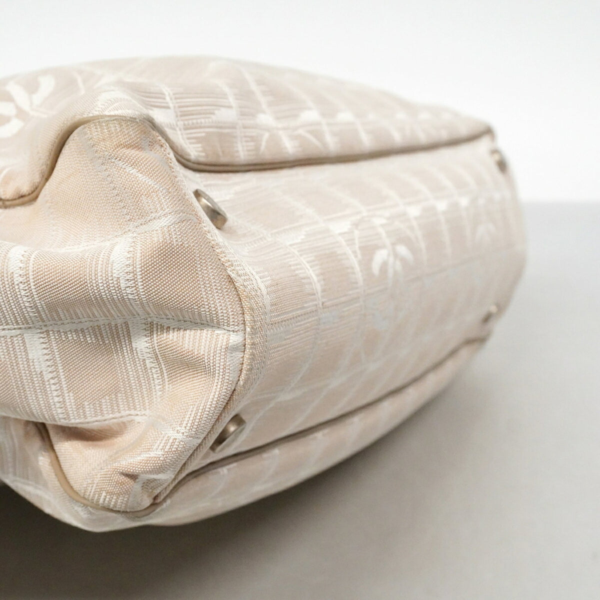 Chanel Beige Nylon Canvas Tote Bag (Pre-Owned)