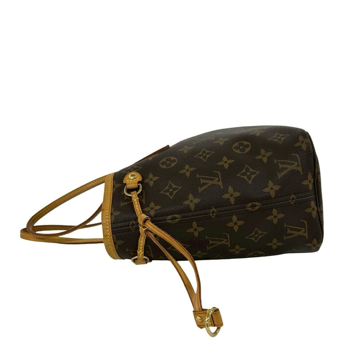 Louis Vuitton Brown Leather Pvc Handbag Tote Bag (Pre-Owned)
