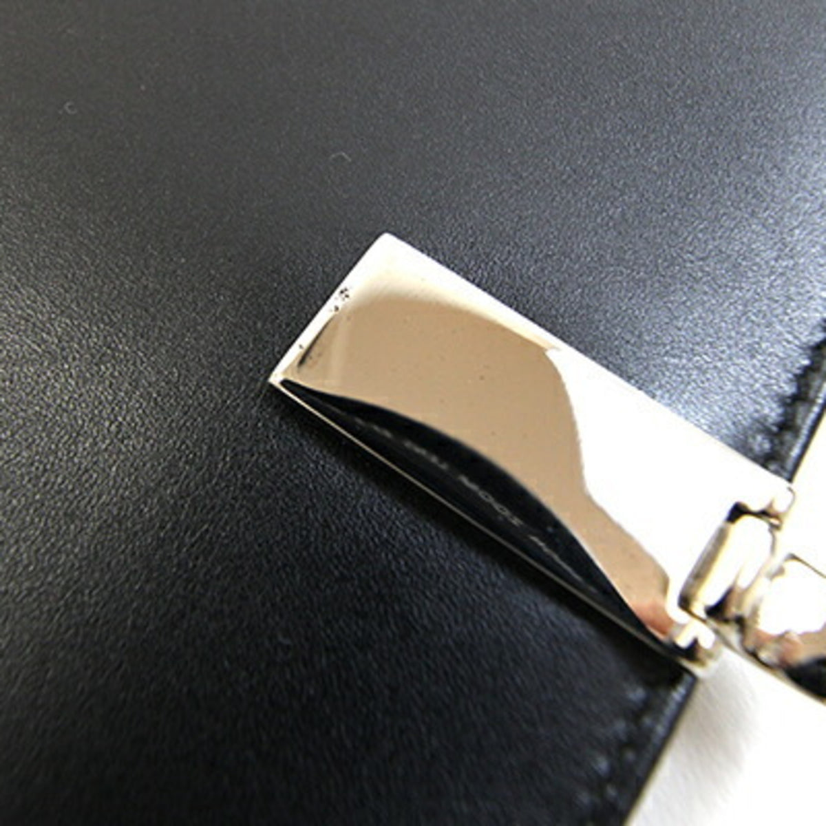 Bvlgari Black Leather Long Bill Wallet (Bi-Fold) (Pre-Owned)