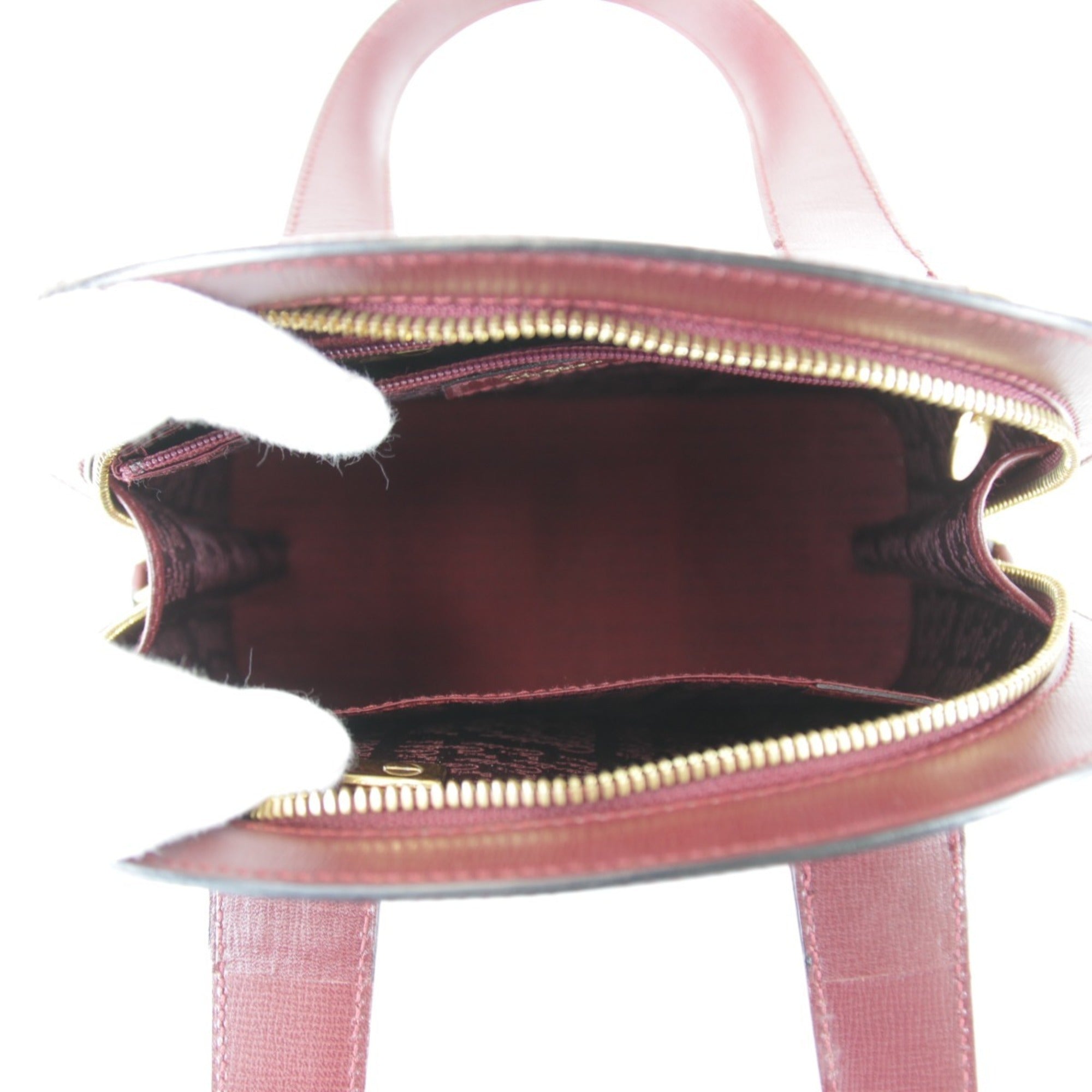Cartier Must Wine Red Leather Handbag (Pre-Owned)