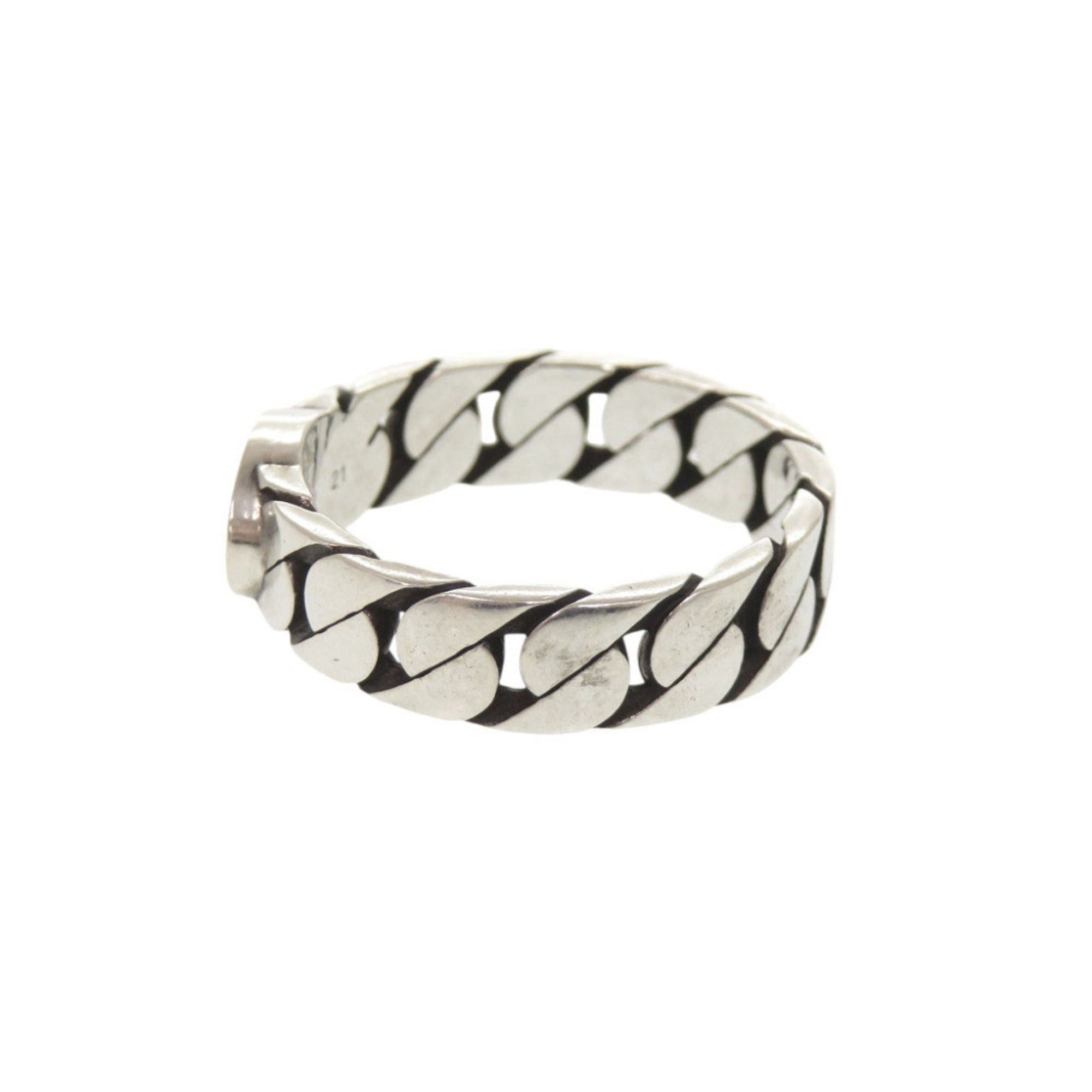 Gucci Silver Pink Silver 925 Band Ring (Pre-Owned)