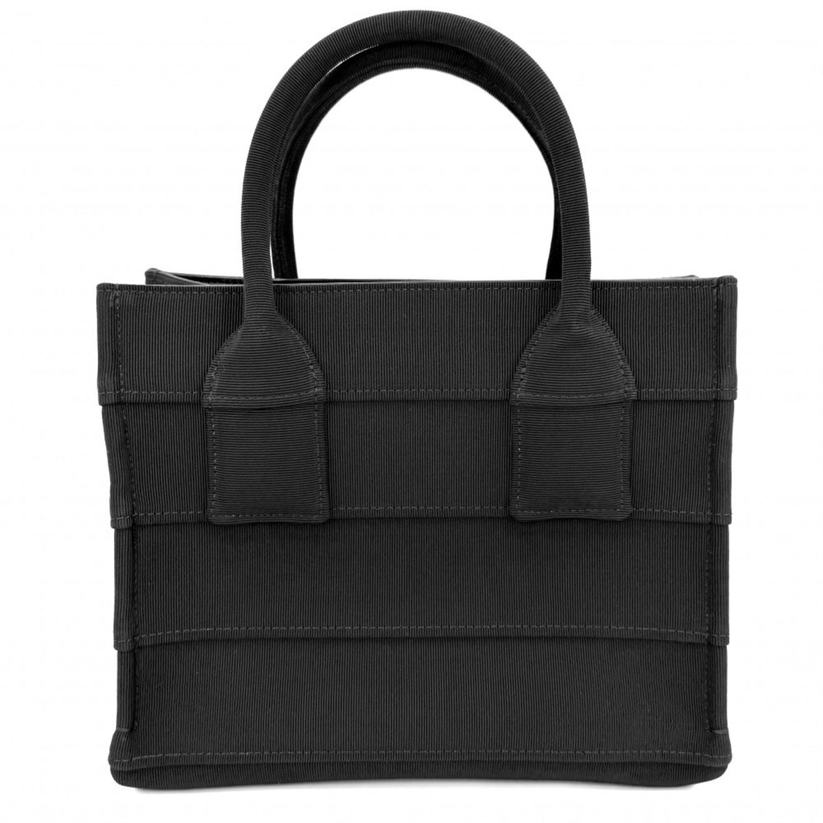 Salvatore Ferragamo Black Canvas Handbag Tote Bag (Pre-Owned)