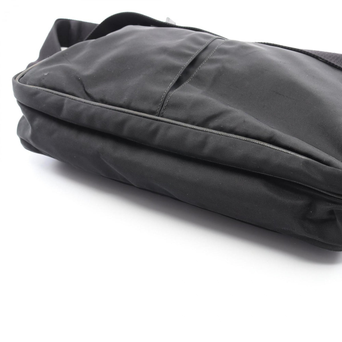 Prada Black Nylon Saffiano Triangle Shoulder Bag (Pre-Owned)