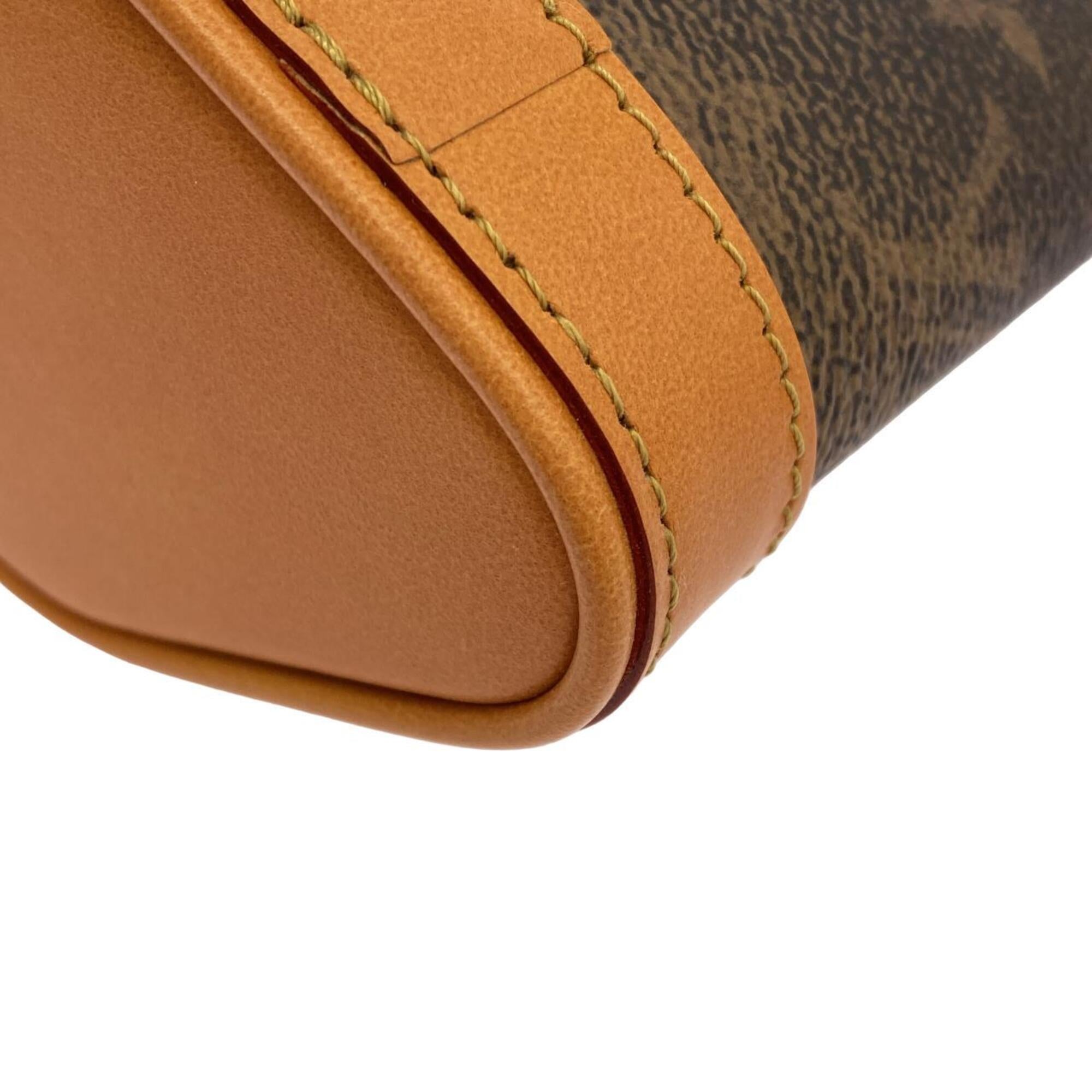 Louis Vuitton Marron Coated Canvas Handbag Pouch (Pre-Owned)