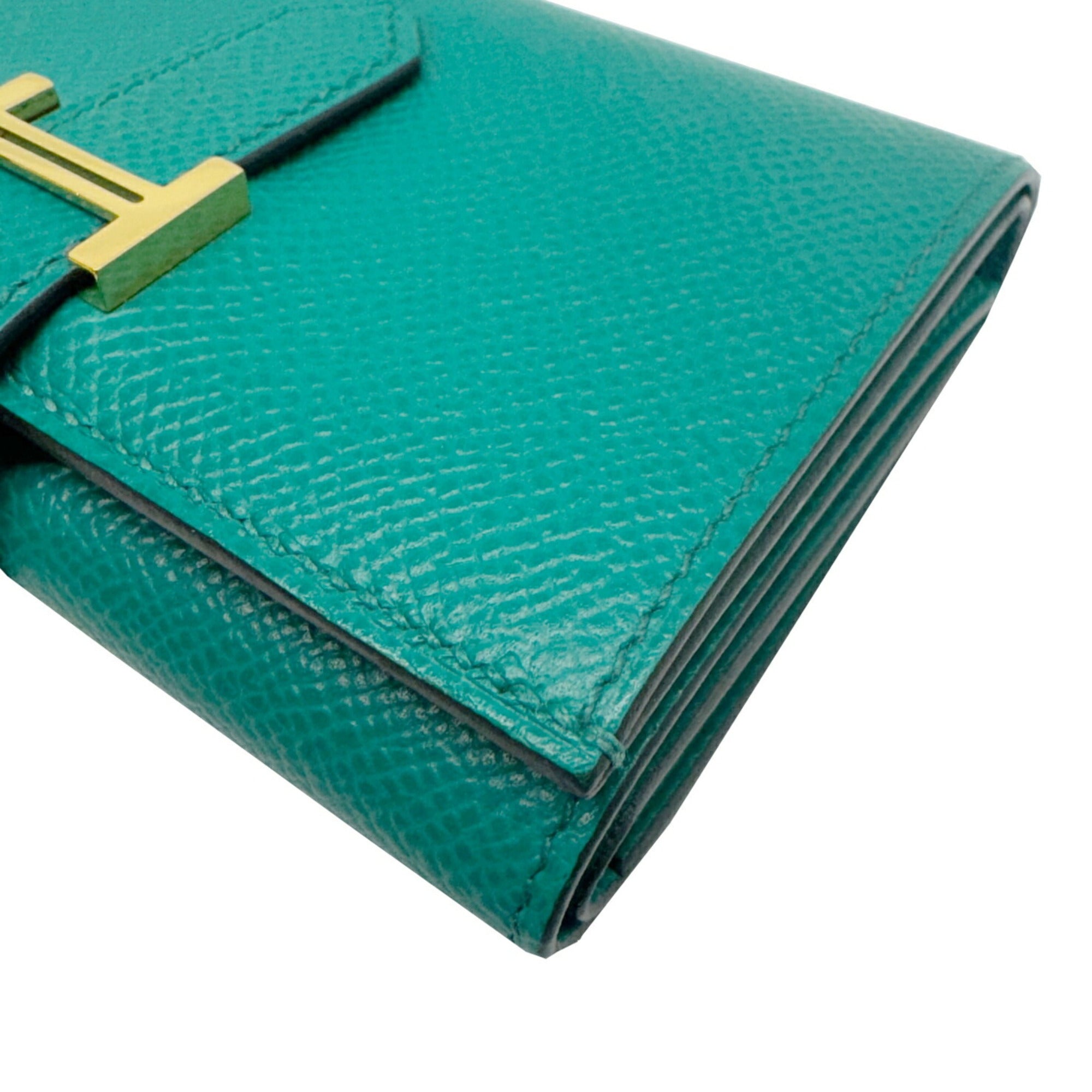 Hermes Green Epsom Leather Wallet (Tri-Fold) (Pre-Owned)