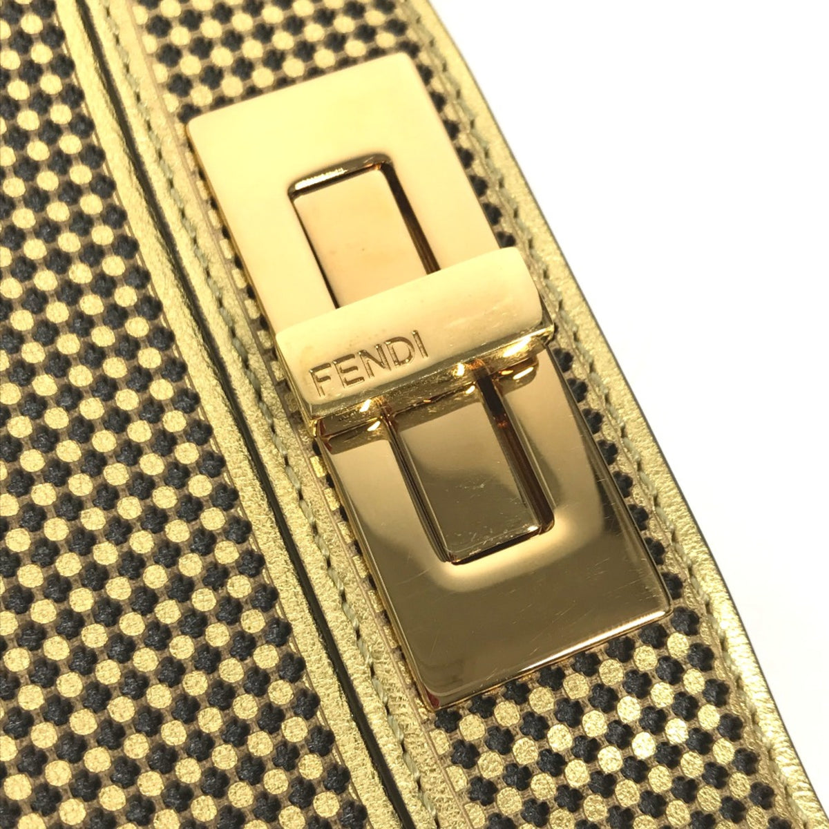 Fendi Gold Leather Handbag (Pre-Owned)