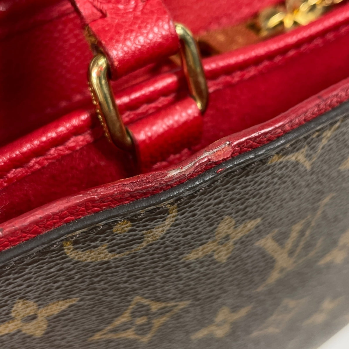Louis Vuitton Monogram Red Color Rouge Monogram Leather Handbag (Pre-Owned)